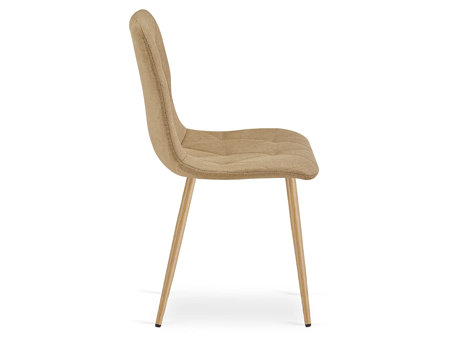 Chaise de salle à manger LIBRA rembourrée tissu brun 44,5x54,5x87 cm
