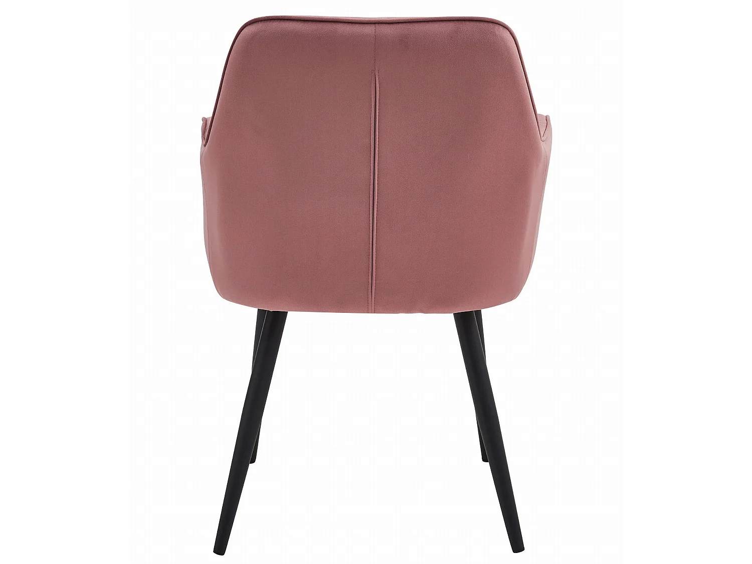 Chaise de salle à manger et cuisine JORK velours rose pieds noirs 56x62x83,5 cm