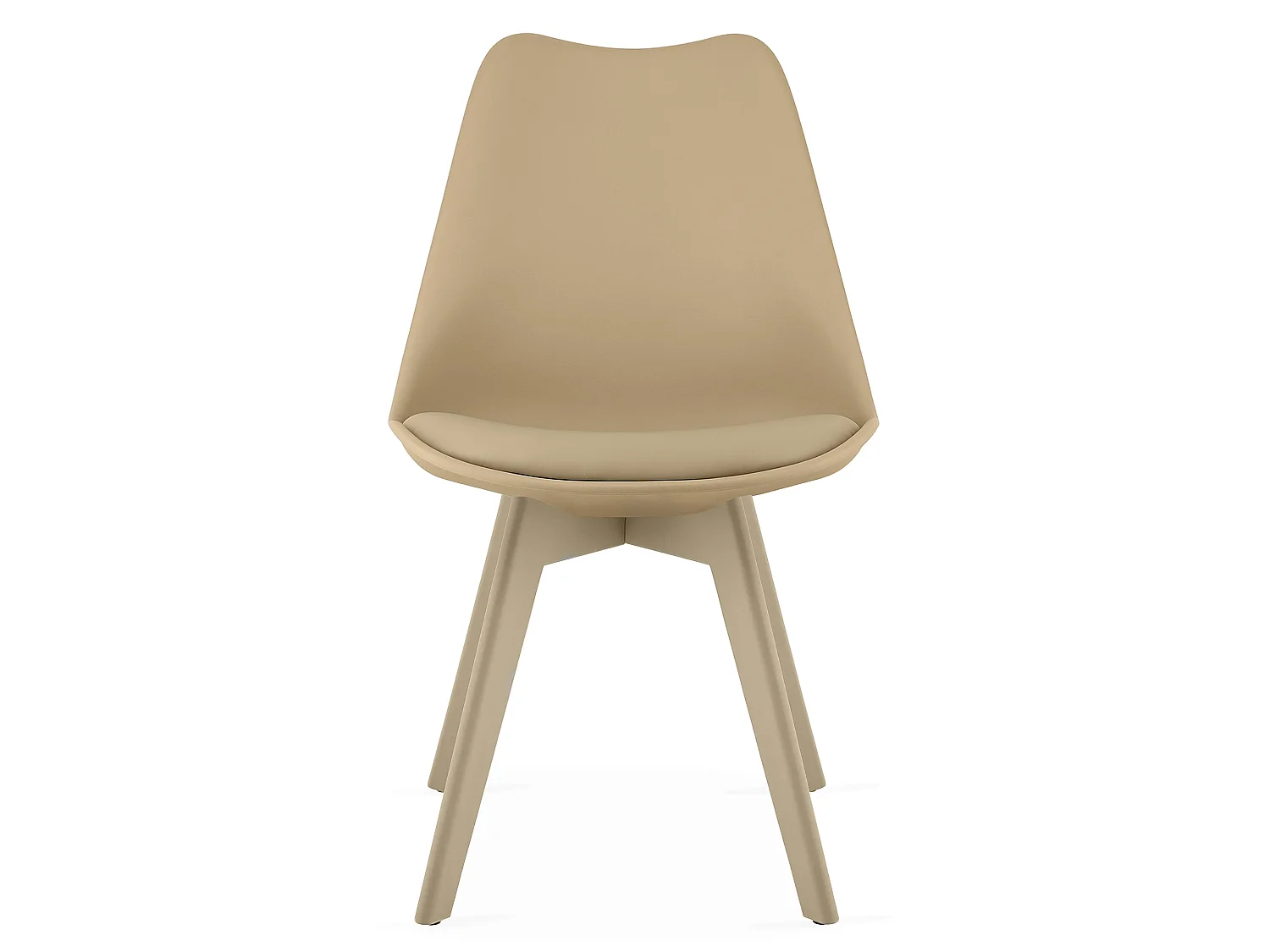 Eetkamerstoel MARK ergonomisch polypropyleen donkerbeige 82x49x47 cm