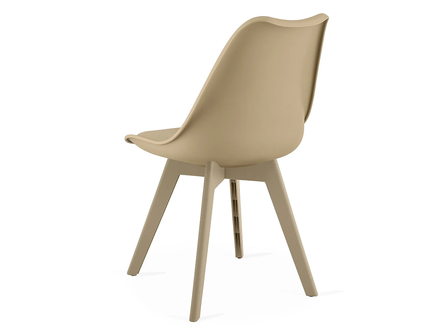 Eetkamerstoel MARK ergonomisch polypropyleen donkerbeige 82x49x47 cm