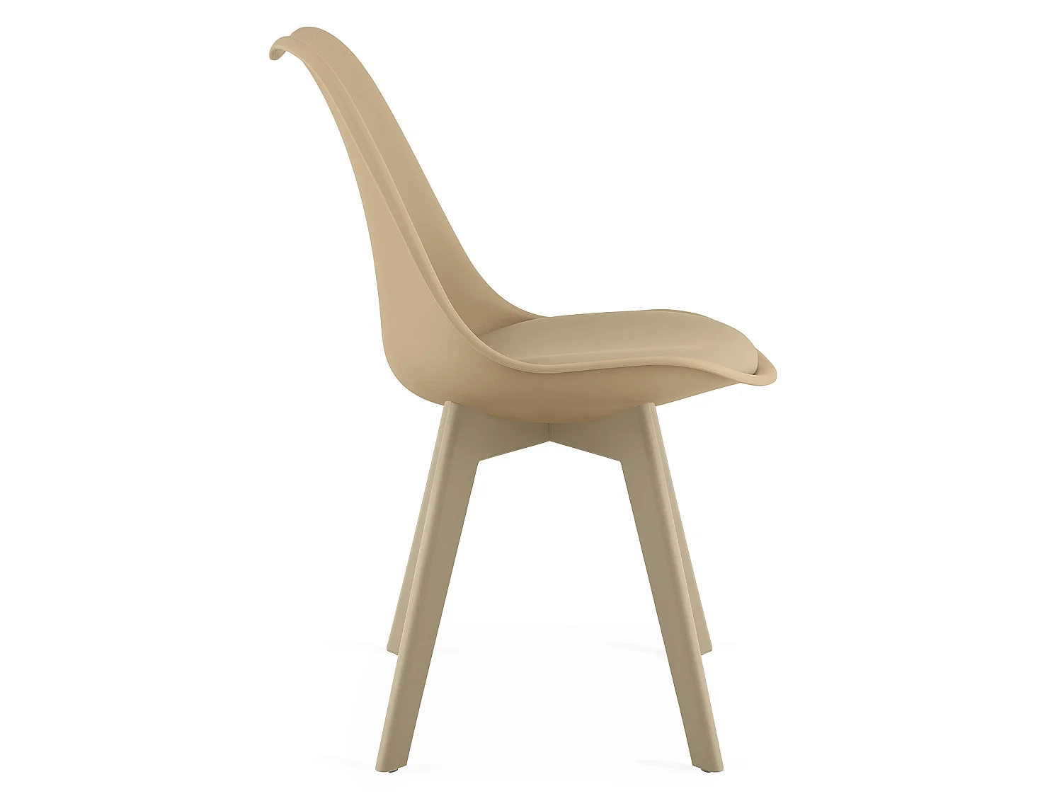 Eetkamerstoel MARK ergonomisch polypropyleen donkerbeige 82x49x47 cm