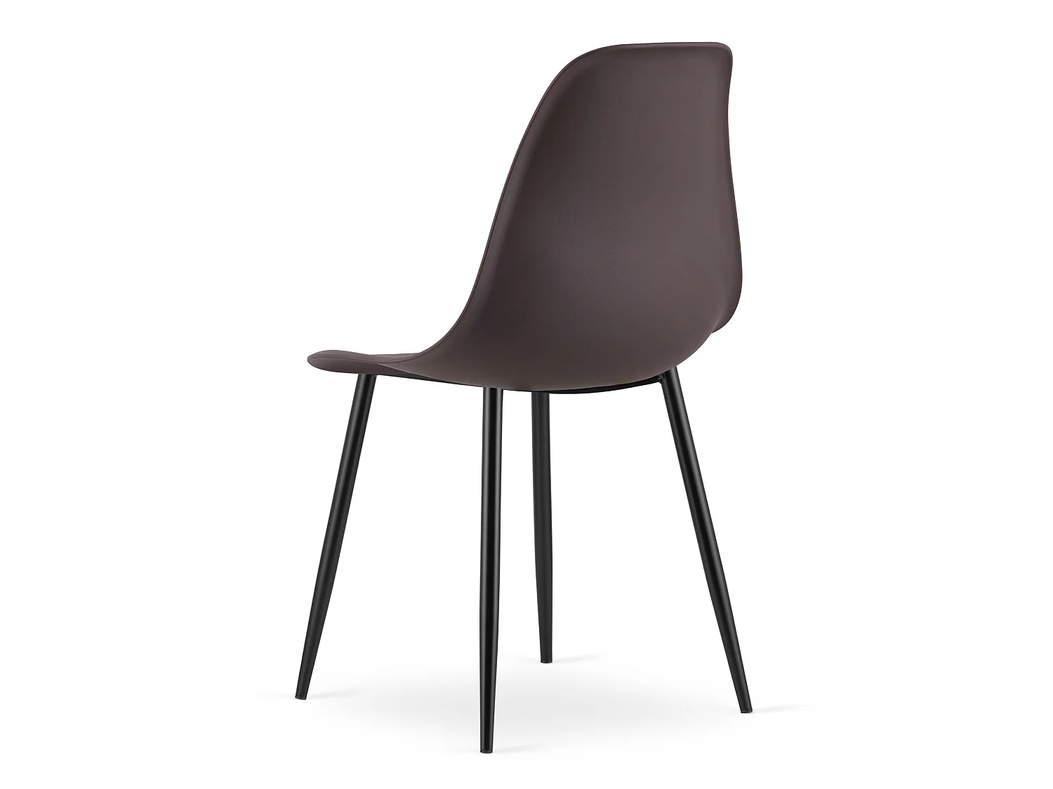 Scandinavische eetkamerstoel WAT polypropyleen koffiezwart 84x46x51 cm