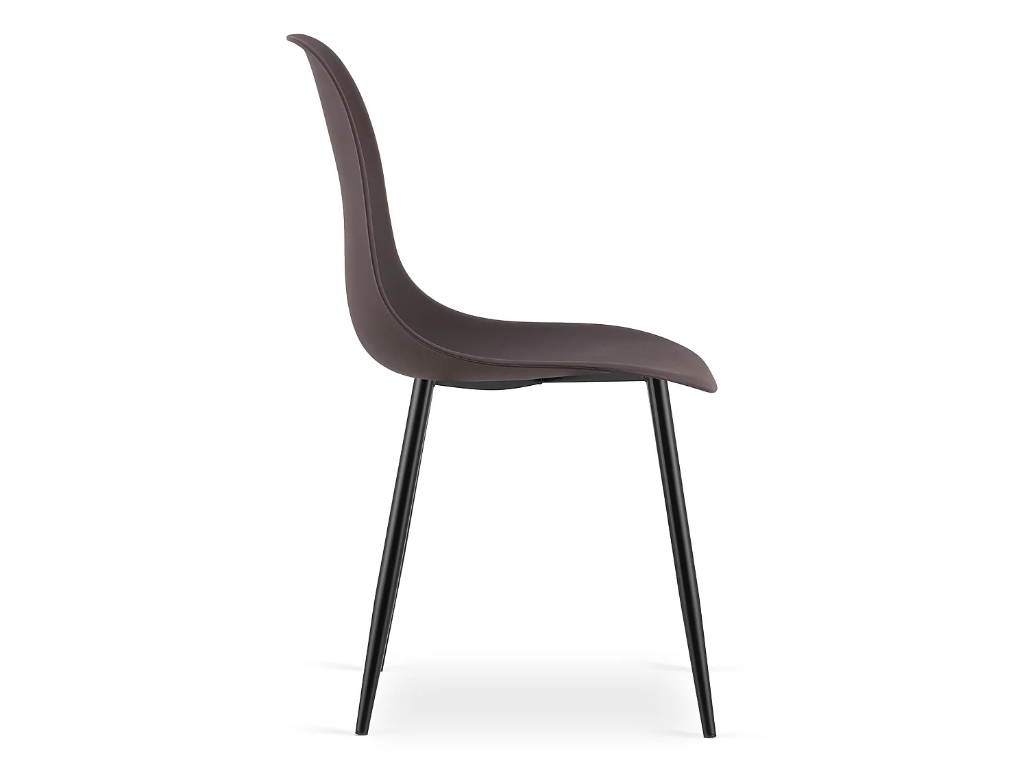 Scandinavische eetkamerstoel WAT polypropyleen koffiezwart 84x46x51 cm