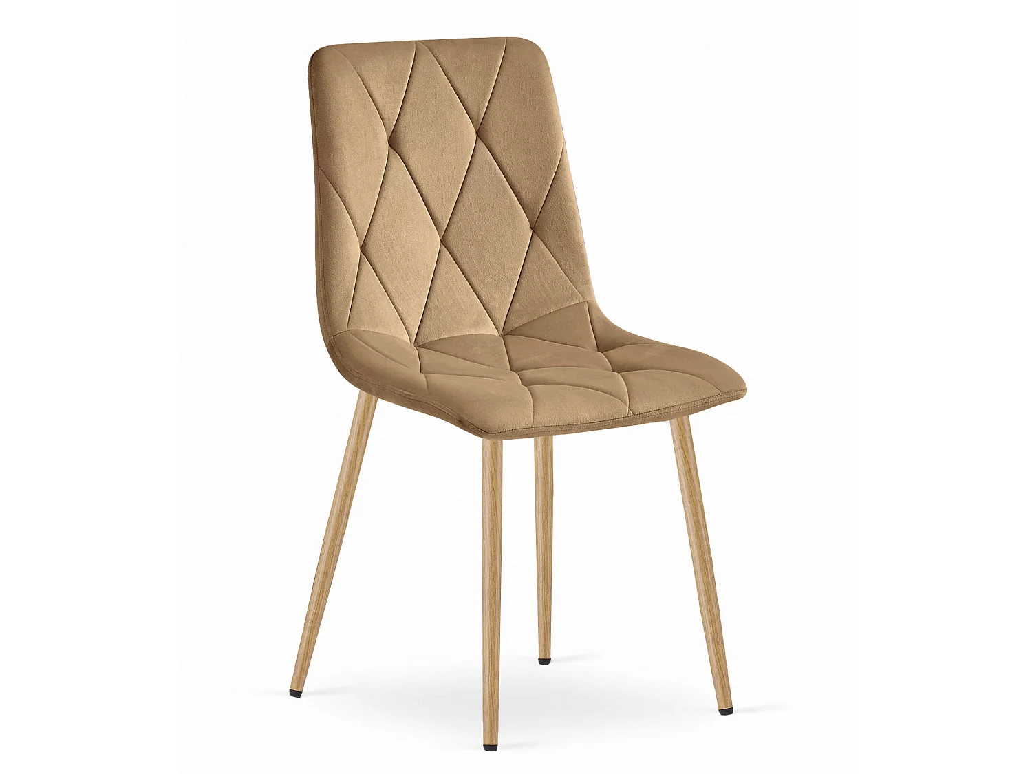 Eetkamerstoel LIBRA ergonomisch fluweel bruin 86,5x45x54 cm
