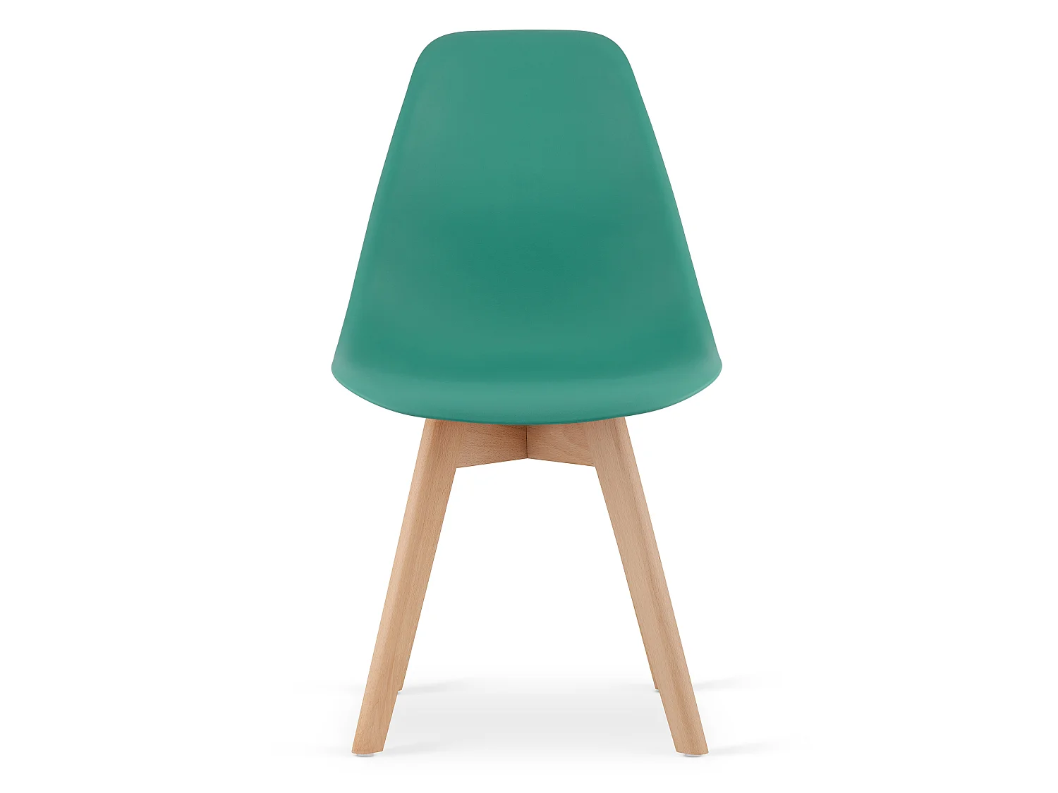 Chaise de salle à manger et cuisine KITO verte, pieds naturels, 80x46x54,5 cm