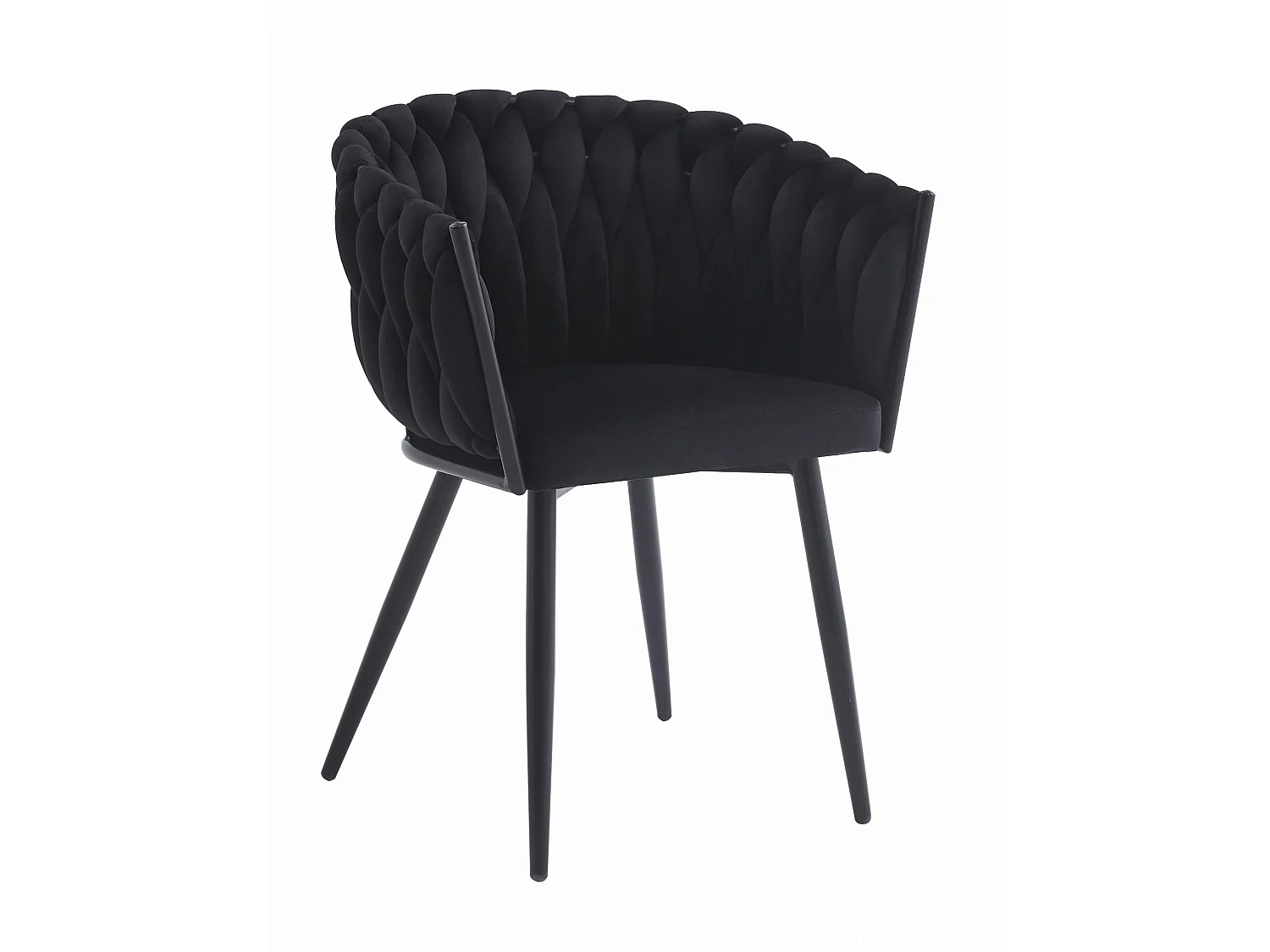 Chaise de salle à manger ORION en velours noir x 2 79 cm