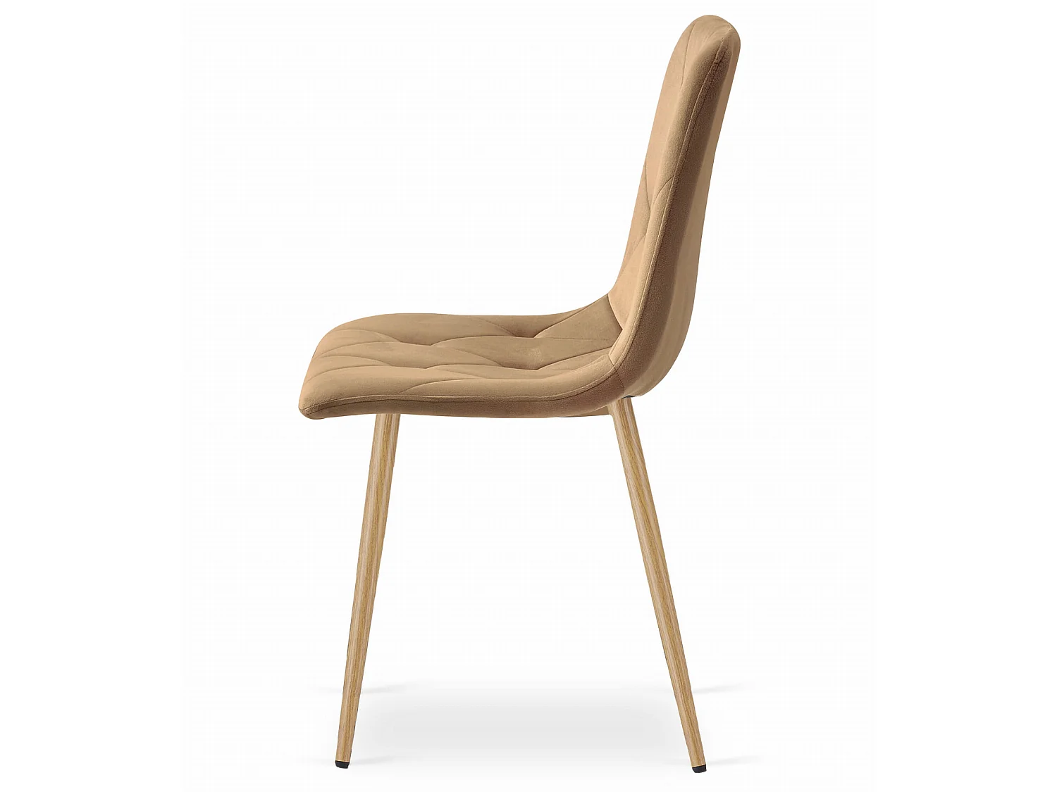 Eetkamerstoel LIBRA bruin fluweel houten poten 86,5 cm