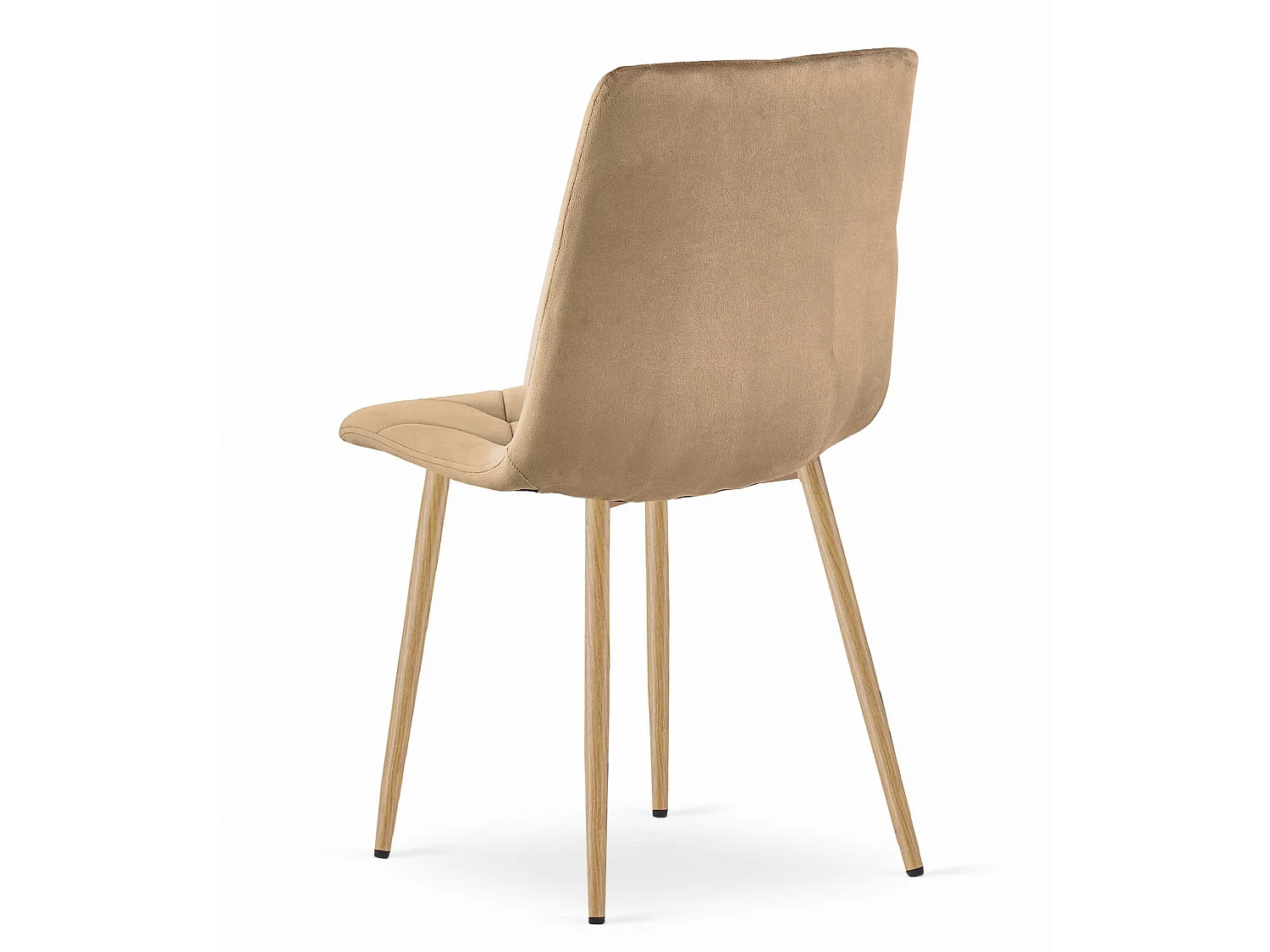 Eetkamerstoel LIBRA bruin fluweel houten poten 86,5 cm