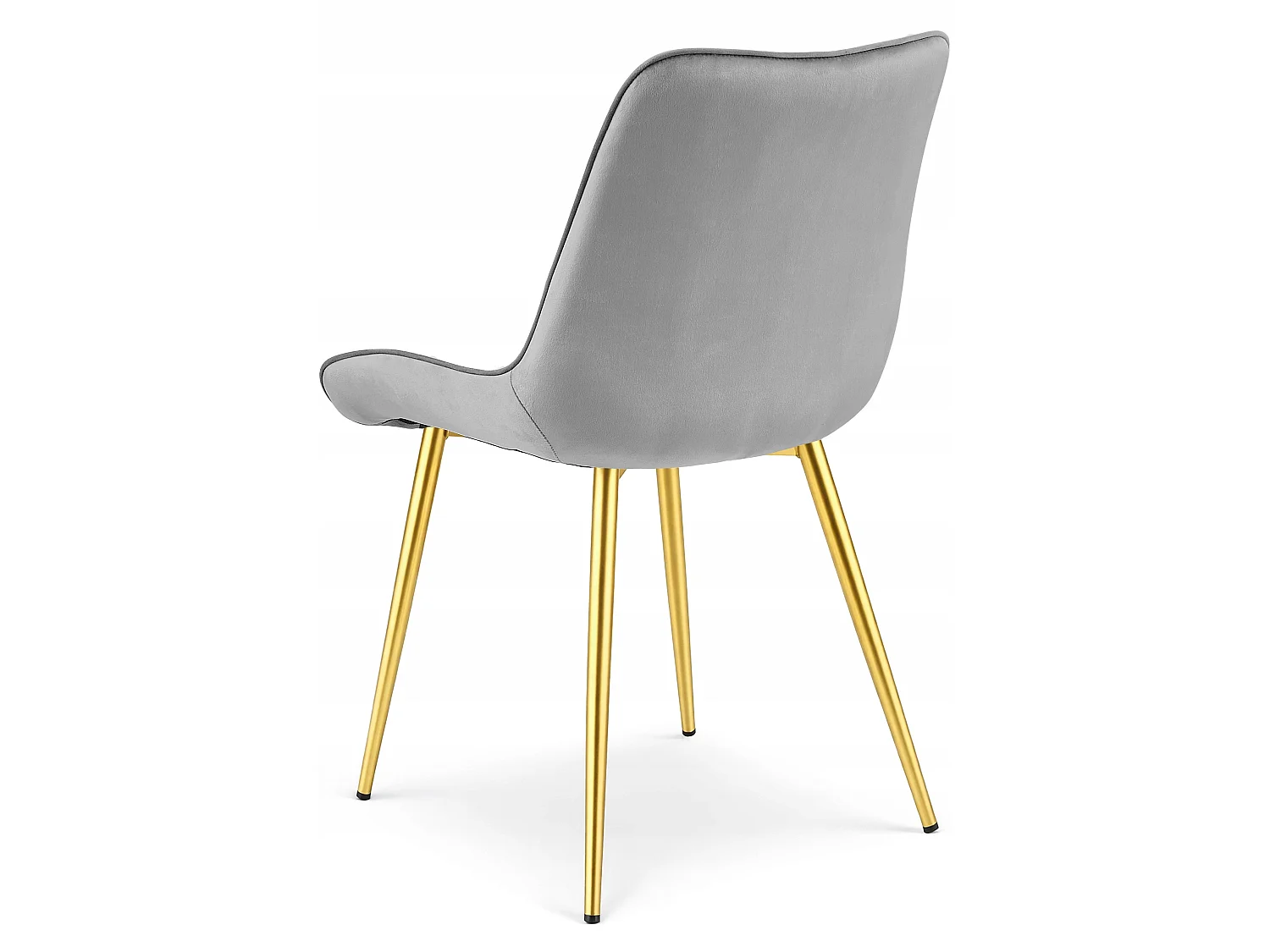 Esszimmerstuhl BERA Samt goldene Beine grau 54x60x88 cm