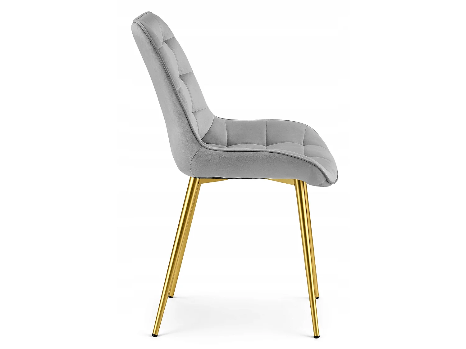 Esszimmerstuhl BERA Samt goldene Beine grau 54x60x88 cm