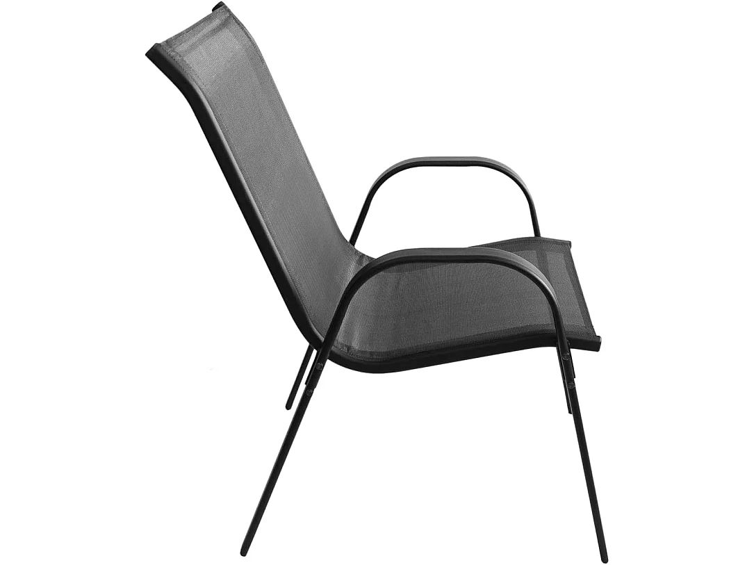 SOFIA eetkamerstoel donkergrijs textilene 4x 91x56x43 cm