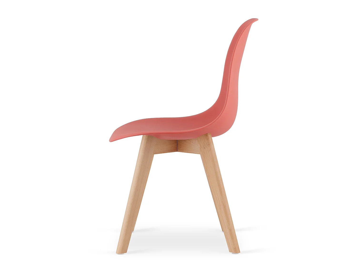 Eetkamerstoel KITO ergonomisch polypropyleen rood 80x46x54,5 cm