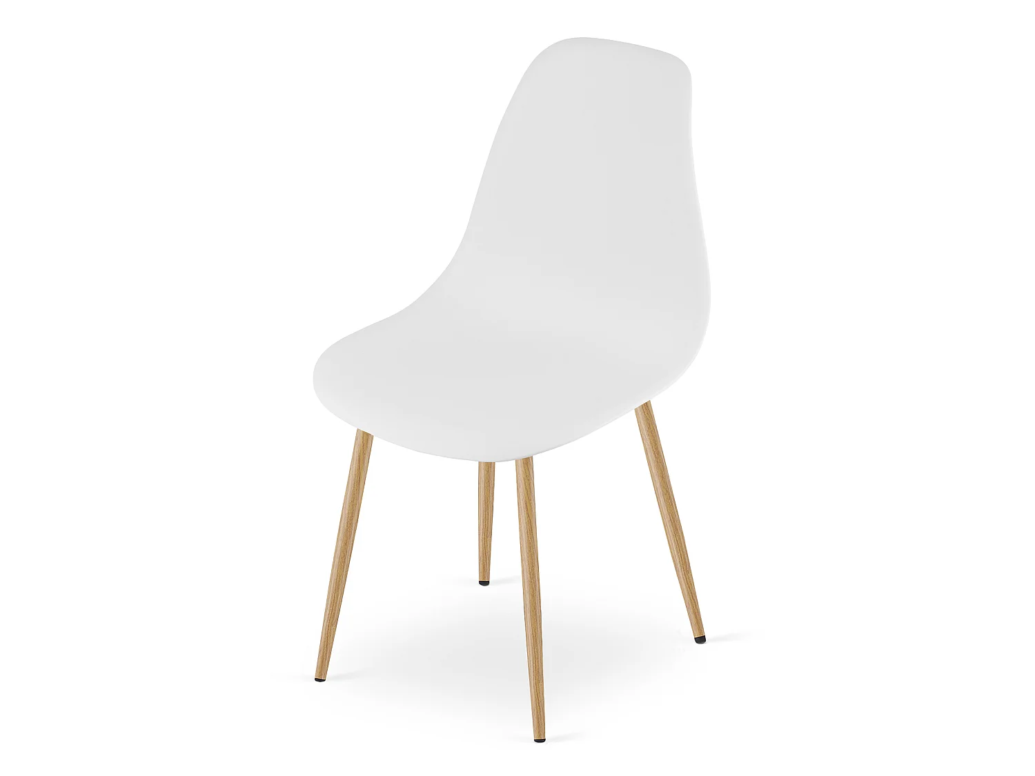Chaise de salle à manger et cuisine WAT en polypropylène blanc, 4 pcs