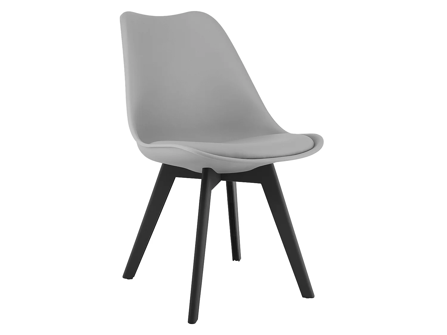 Eetkamerstoel MARK ergonomisch polypropyleen grijs 82x49x47 cm x 2