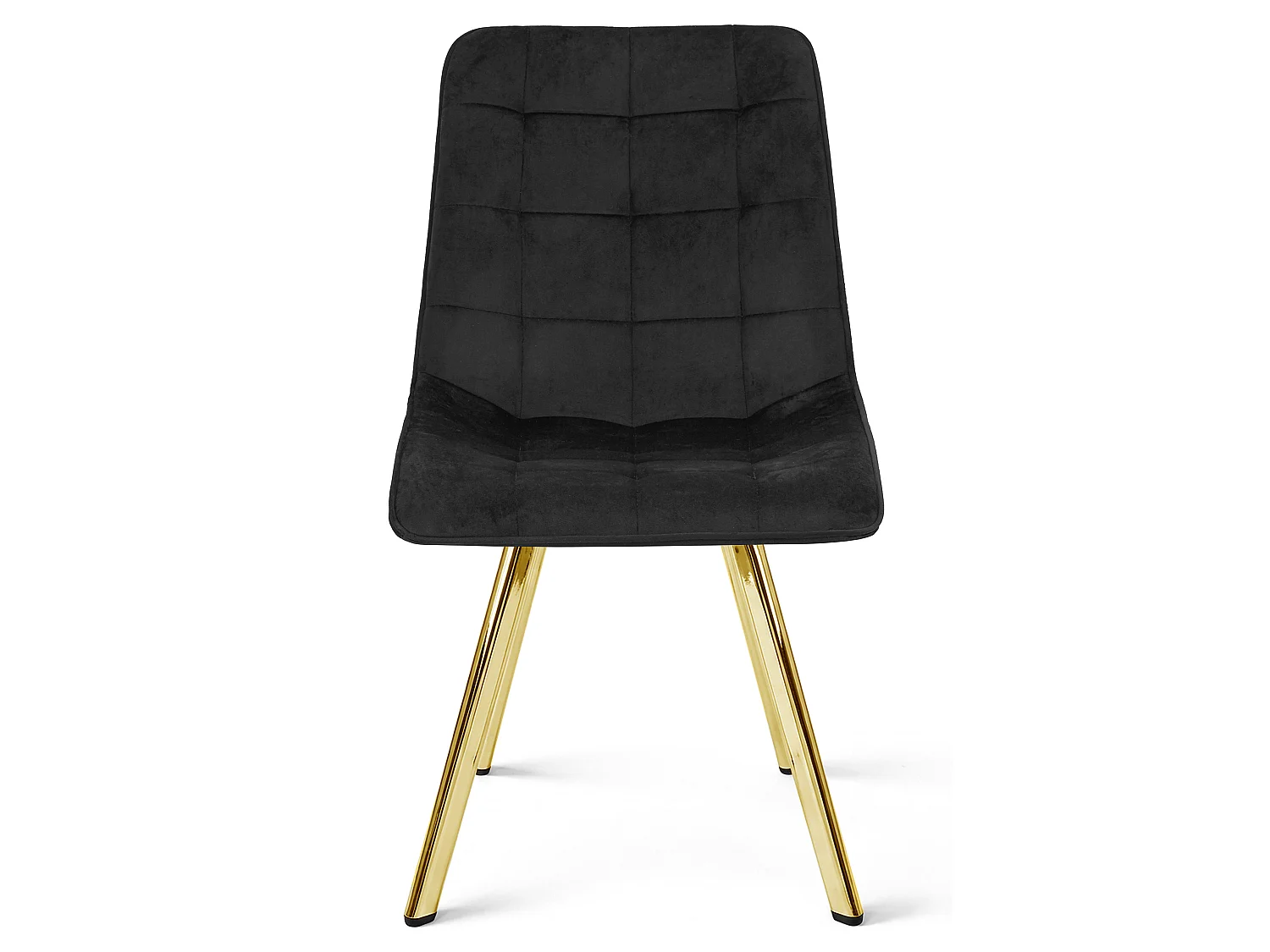 Esszimmerstuhl Samt Metall Schwarz Gold 87x49x60 cm