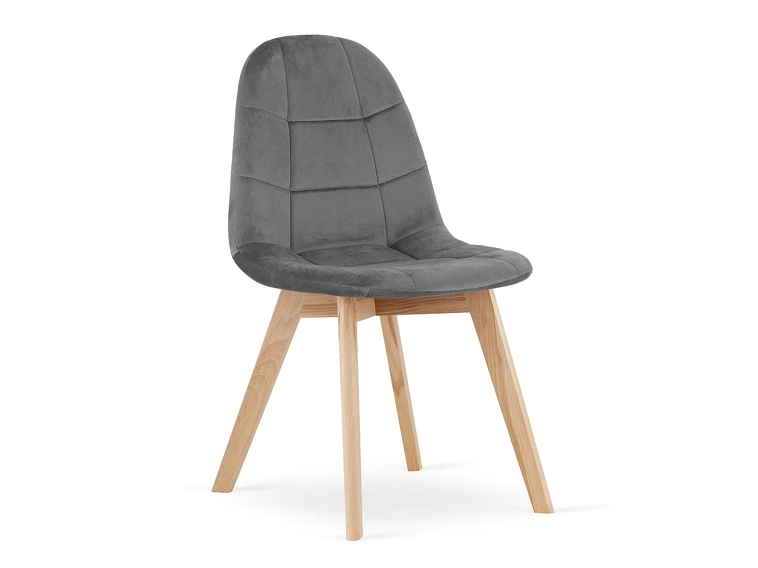 Lot de 3 chaises de salle à manger BORA en velours gris foncé 81,5x44,5x54 cm