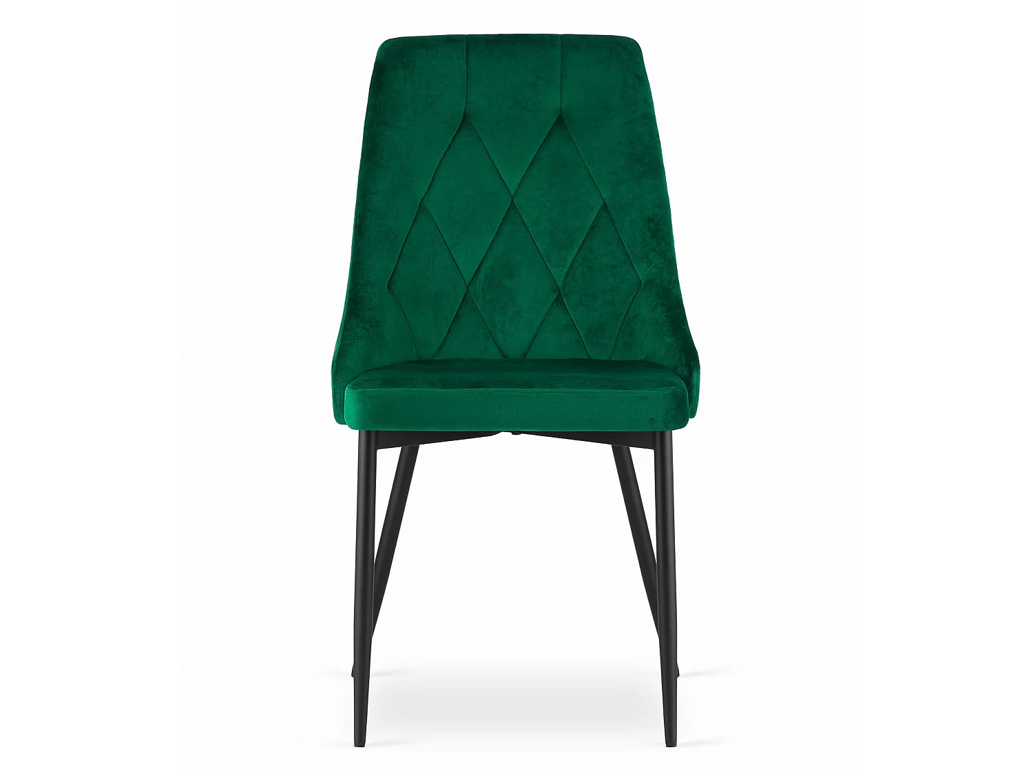Chaise de salle à manger et cuisine IMOLA en velours vert foncé, 4 pièces