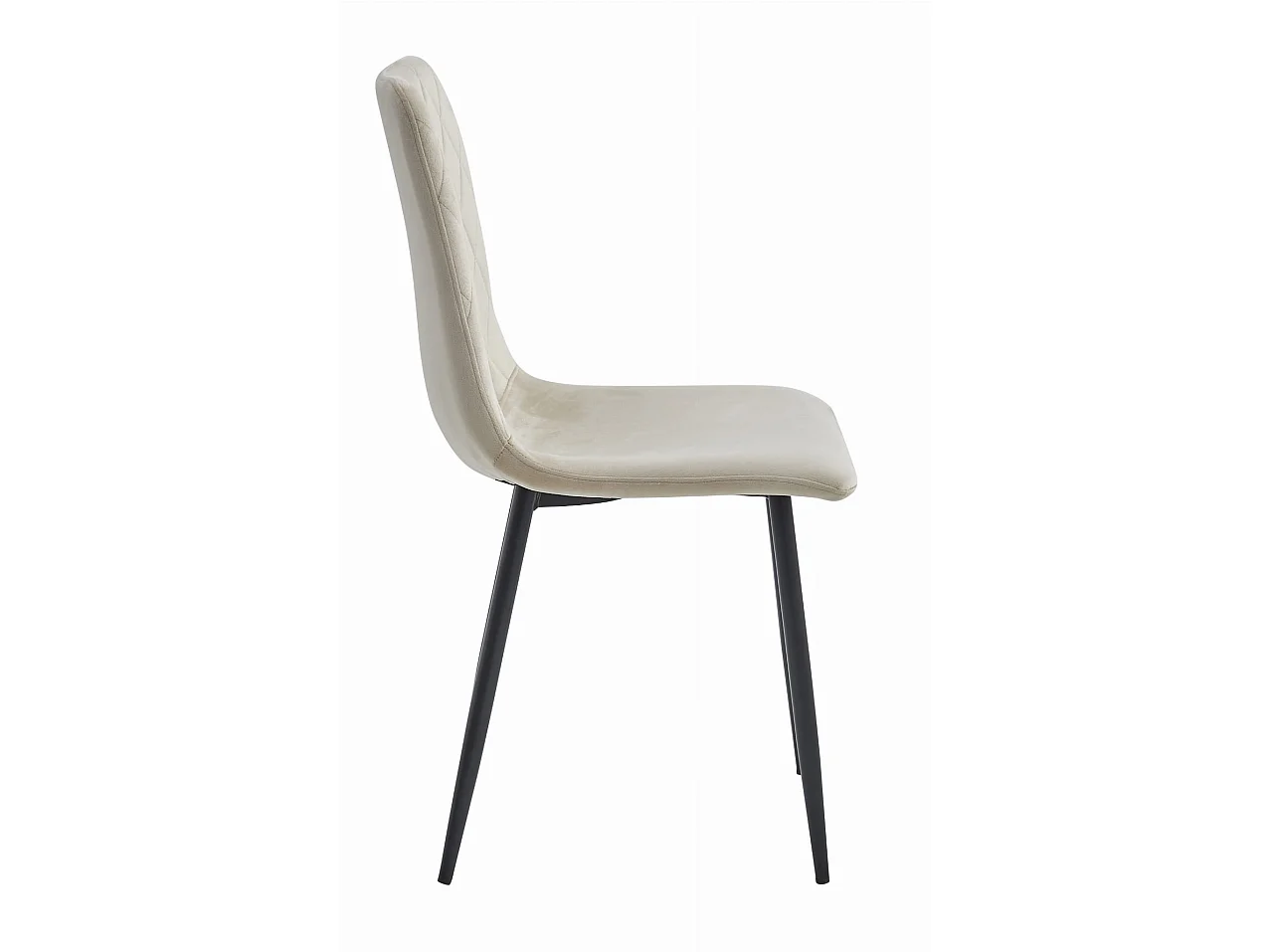 Eetkamerstoel TURIN ergonomisch velours beige 88,5x44,5x53 cm
