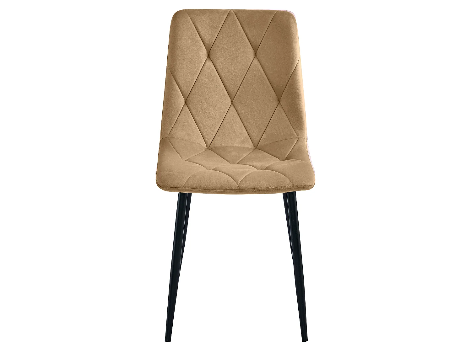 Eetkamerstoel LIBRA fluweel bruin zwarte poten 4x 87x44x54,5 cm