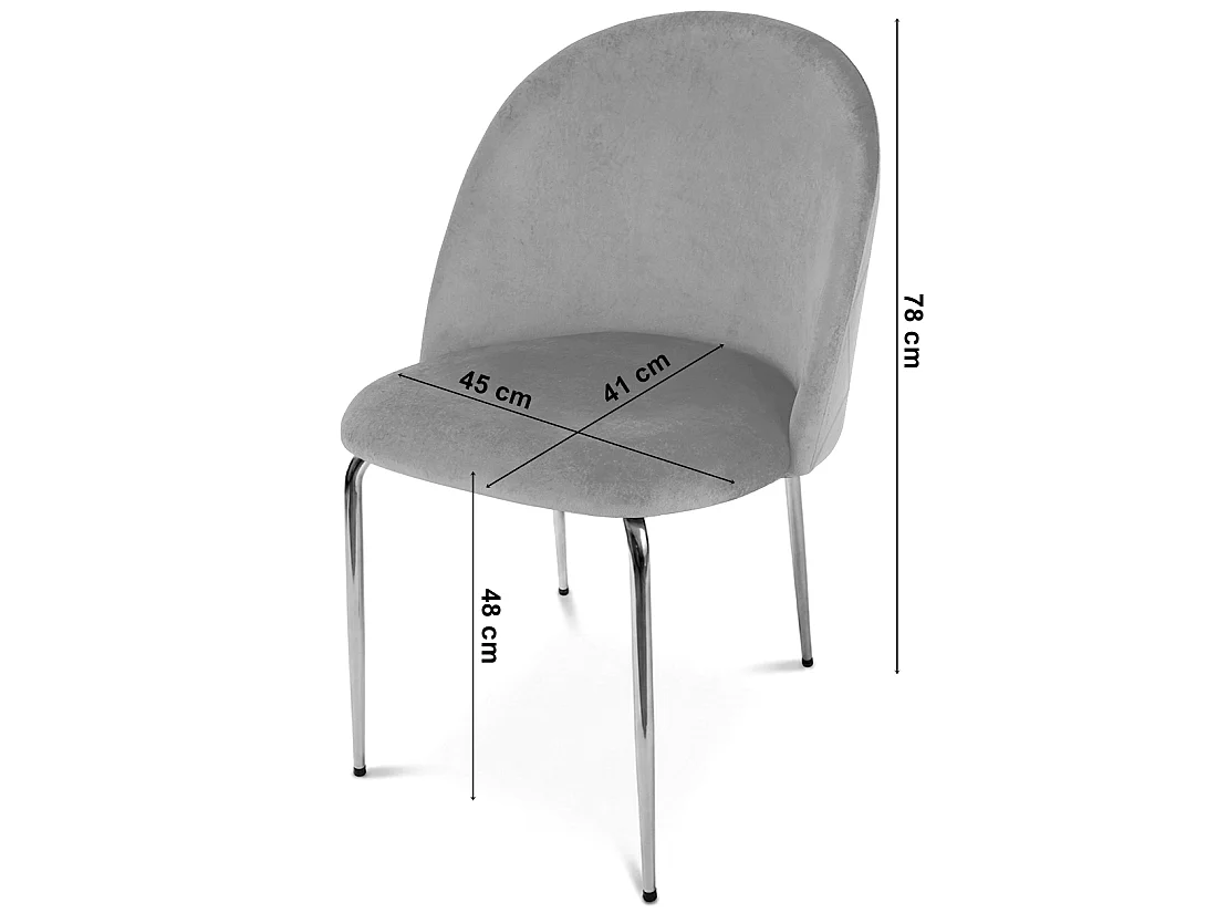 Chaise de salle à manger et cuisine INCA en velours rose clair, pieds dorés 49x55x78 cm