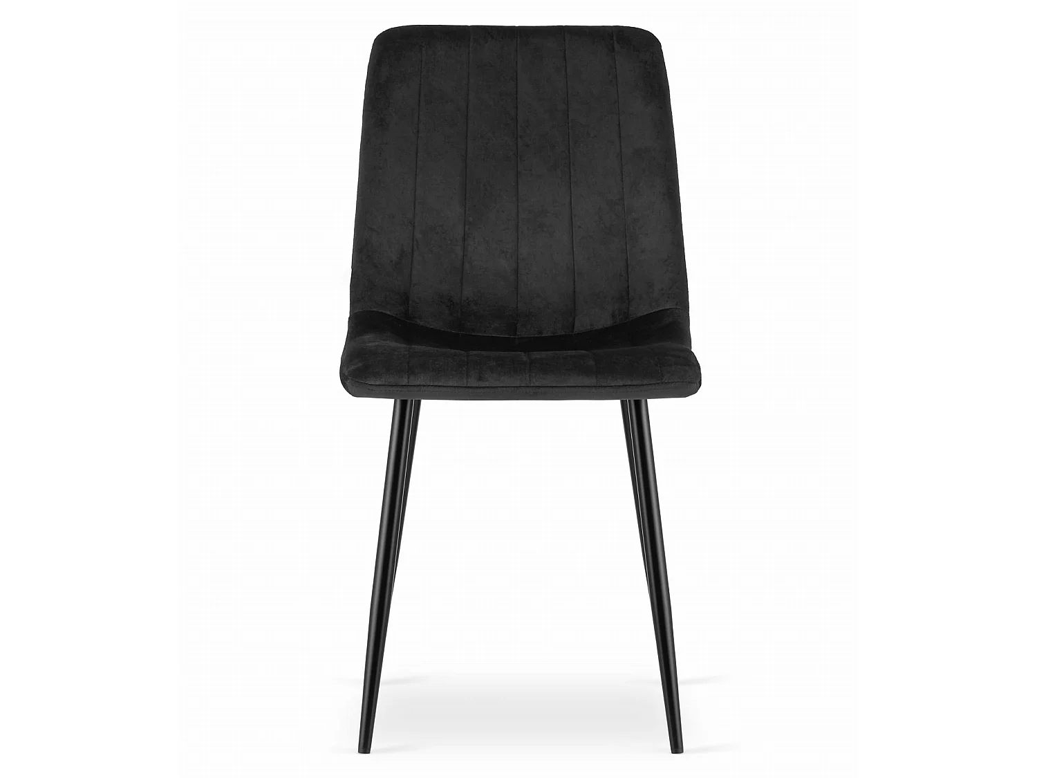 Eetkamerstoel LAVA fluweel zwart 90x43x51 cm
