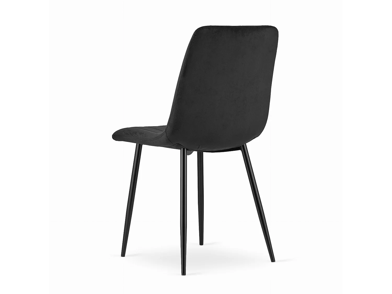 Eetkamerstoel LAVA fluweel zwart 90x43x51 cm