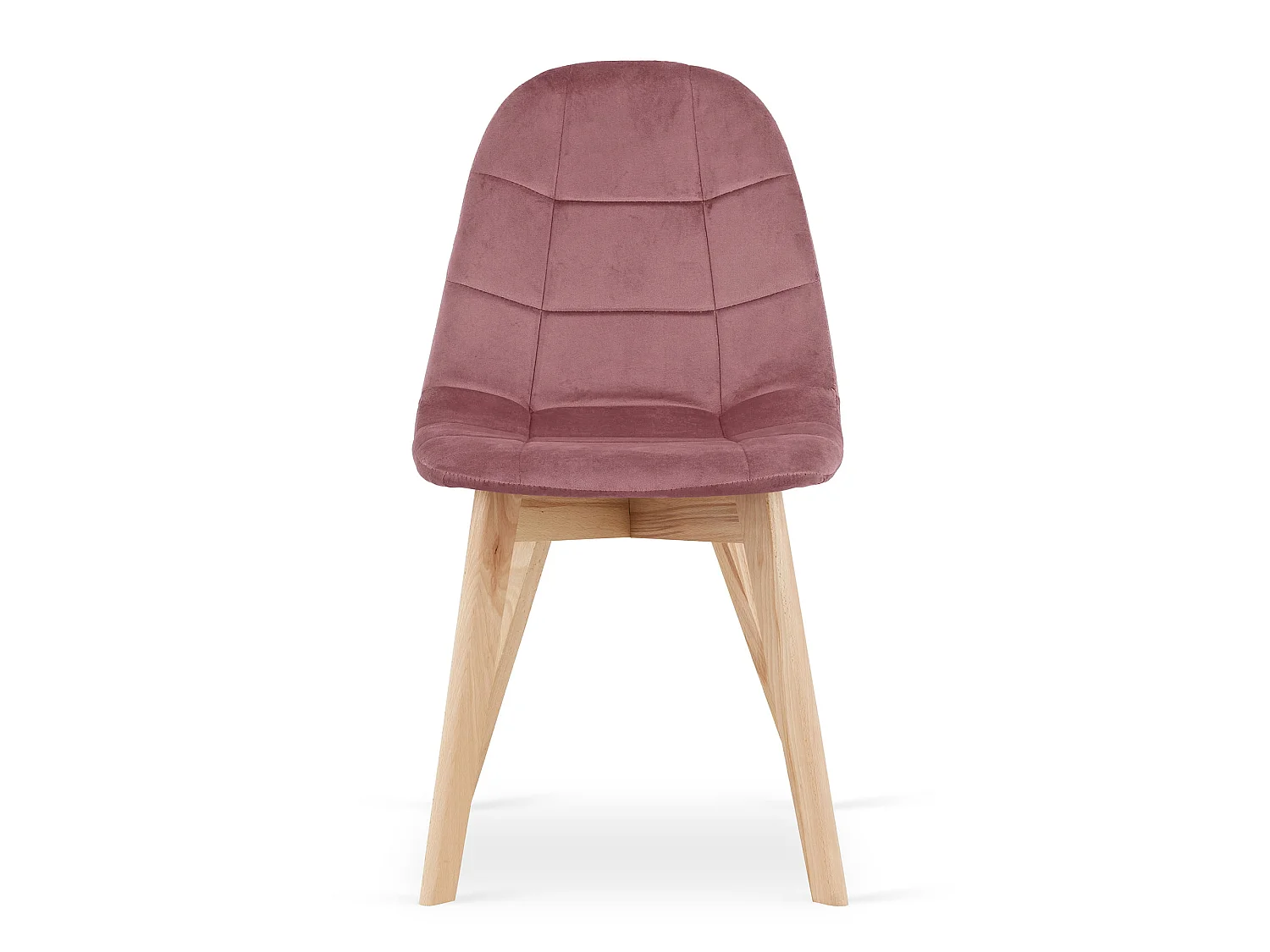 Eetkamerstoel BORA ergonomisch fluweel donkerroze 81,5x44,5x54 cm