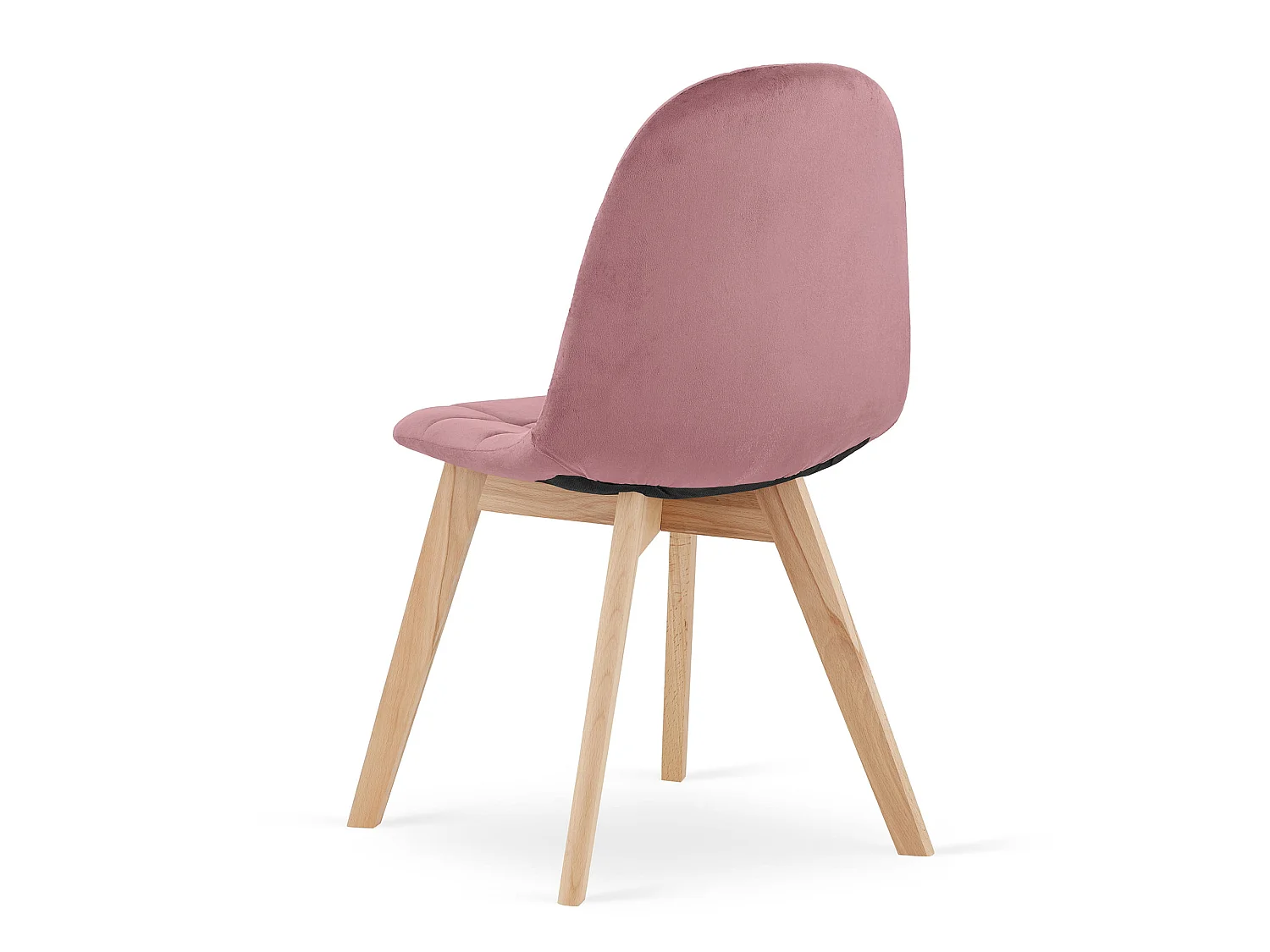 Eetkamerstoel BORA ergonomisch fluweel donkerroze 81,5x44,5x54 cm