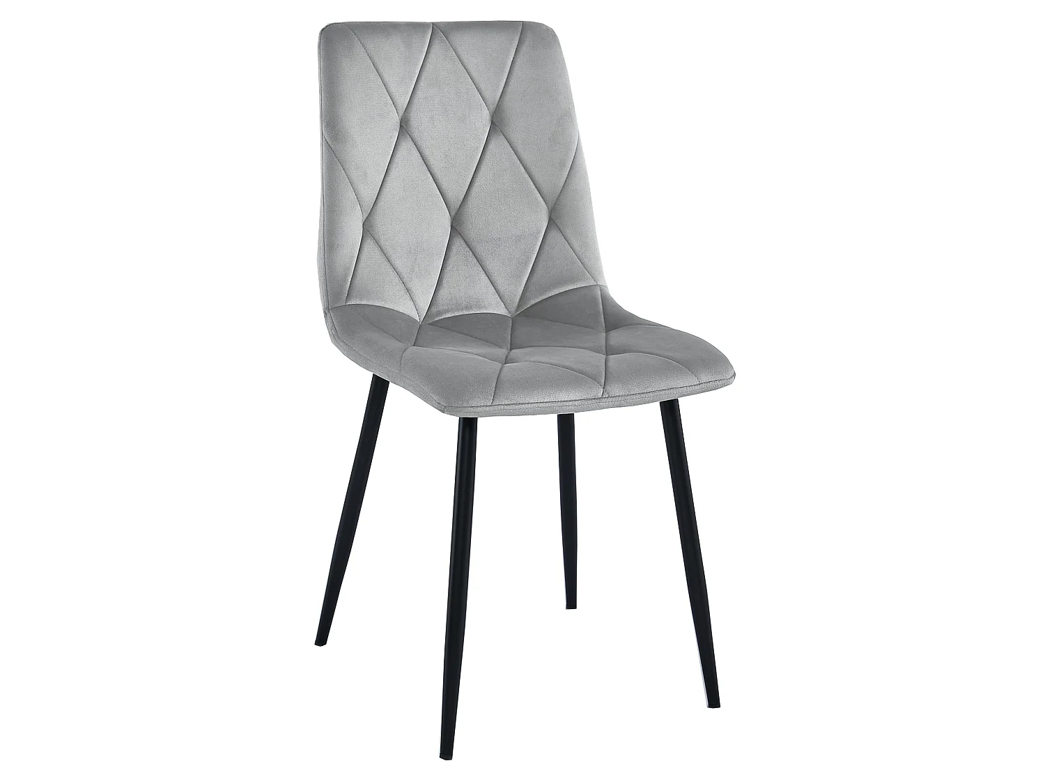 LIBRA eetkamerstoel fluweel zilvergrijs zwart 4x 88,5 cm