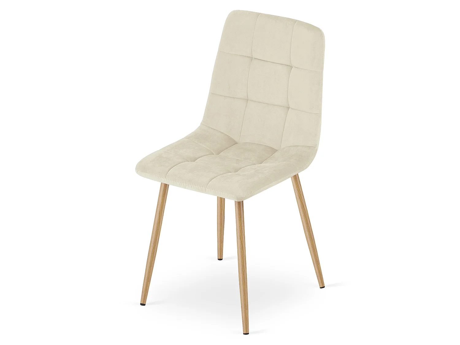Eetkamerstoel KARA ergonomisch fluweel lichtbeige 87x44,5x50,5 cm