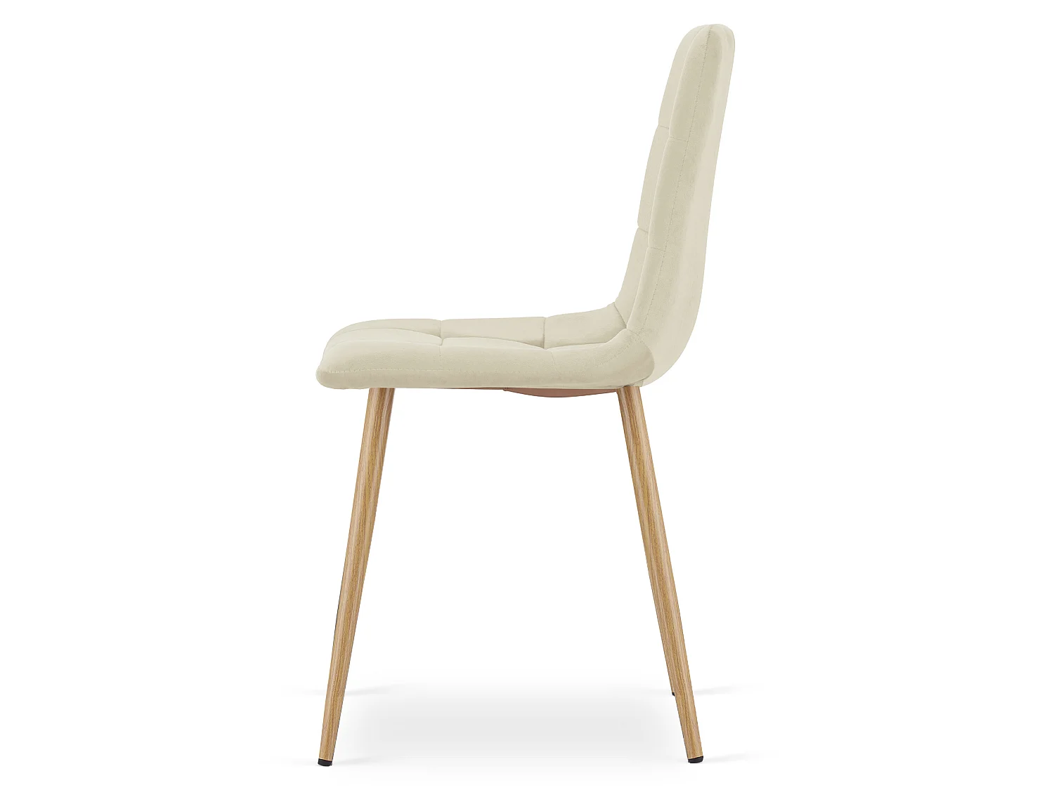 Eetkamerstoel KARA ergonomisch fluweel lichtbeige 87x44,5x50,5 cm