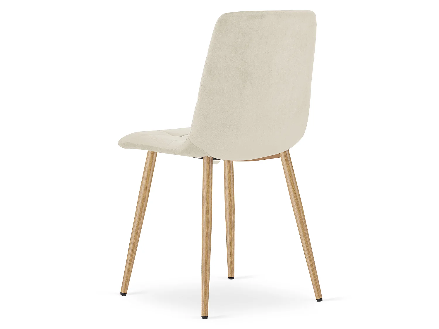 Eetkamerstoel KARA ergonomisch fluweel lichtbeige 87x44,5x50,5 cm