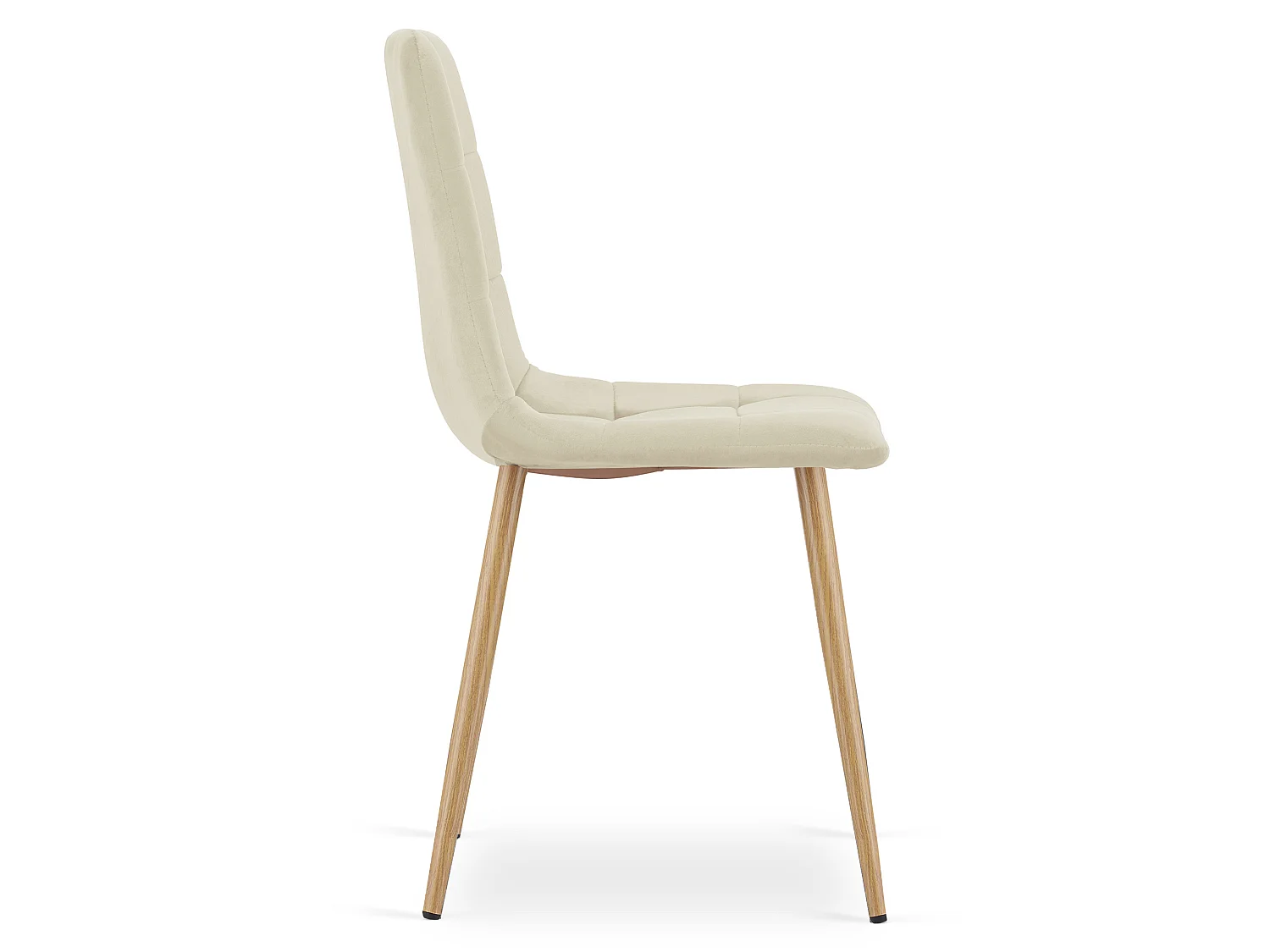 Eetkamerstoel KARA ergonomisch fluweel lichtbeige 87x44,5x50,5 cm