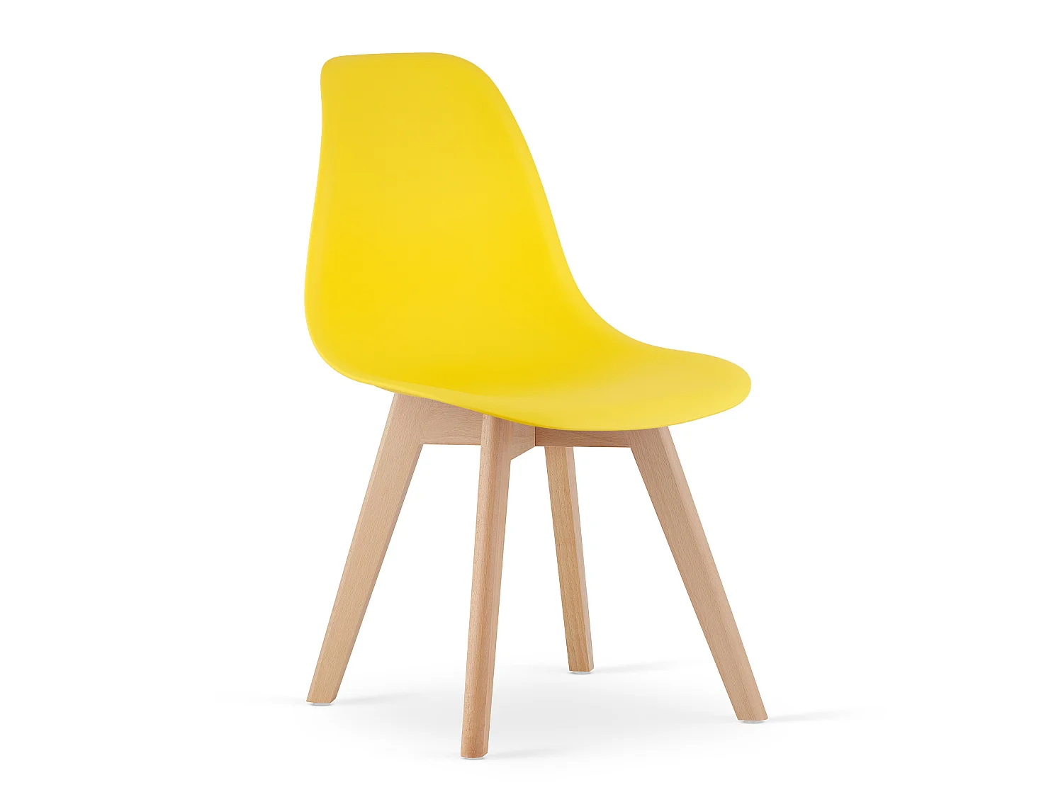 Eetkamerstoel KITO comfortabel polypropyleen geel 80x46x54,5 cm