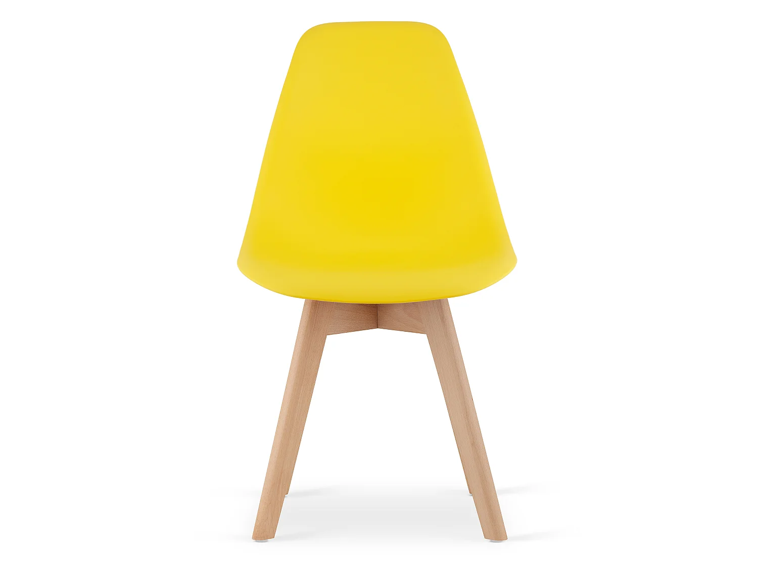 Eetkamerstoel KITO comfortabel polypropyleen geel 80x46x54,5 cm