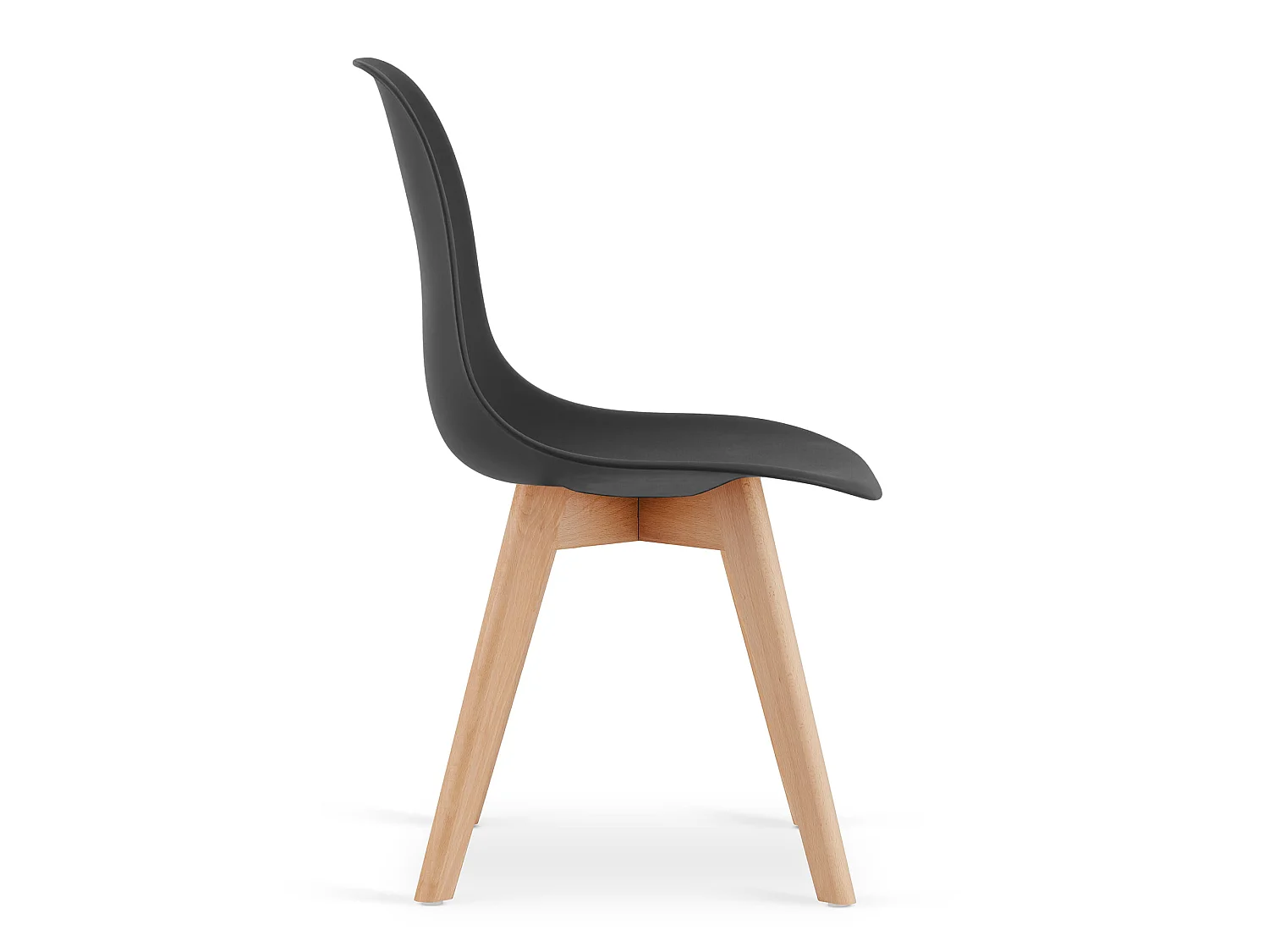 Eetkamerstoel KITO ergonomisch polypropyleen zwart 80x46x54,5 cm