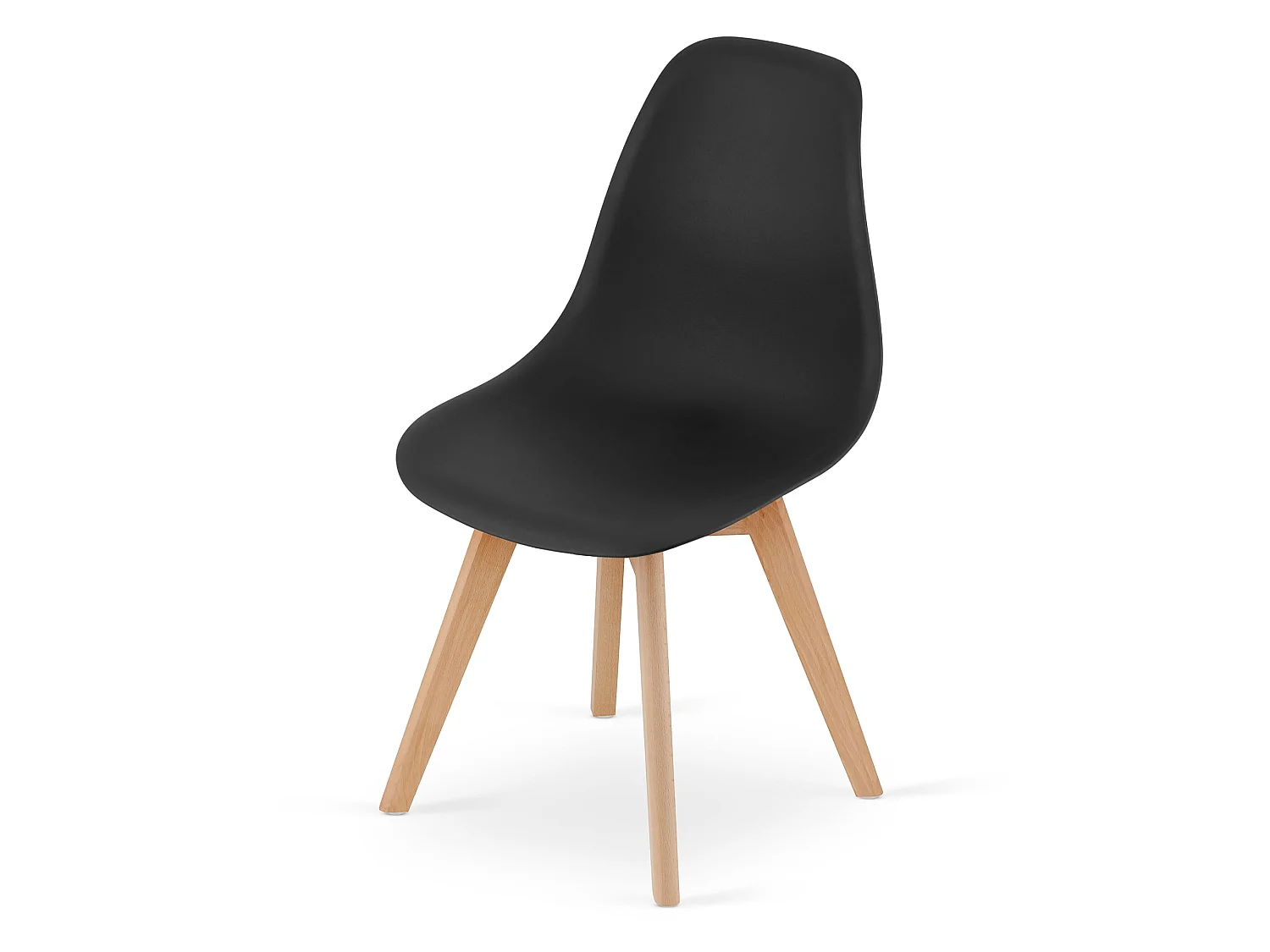 Eetkamerstoel KITO ergonomisch polypropyleen zwart 80x46x54,5 cm
