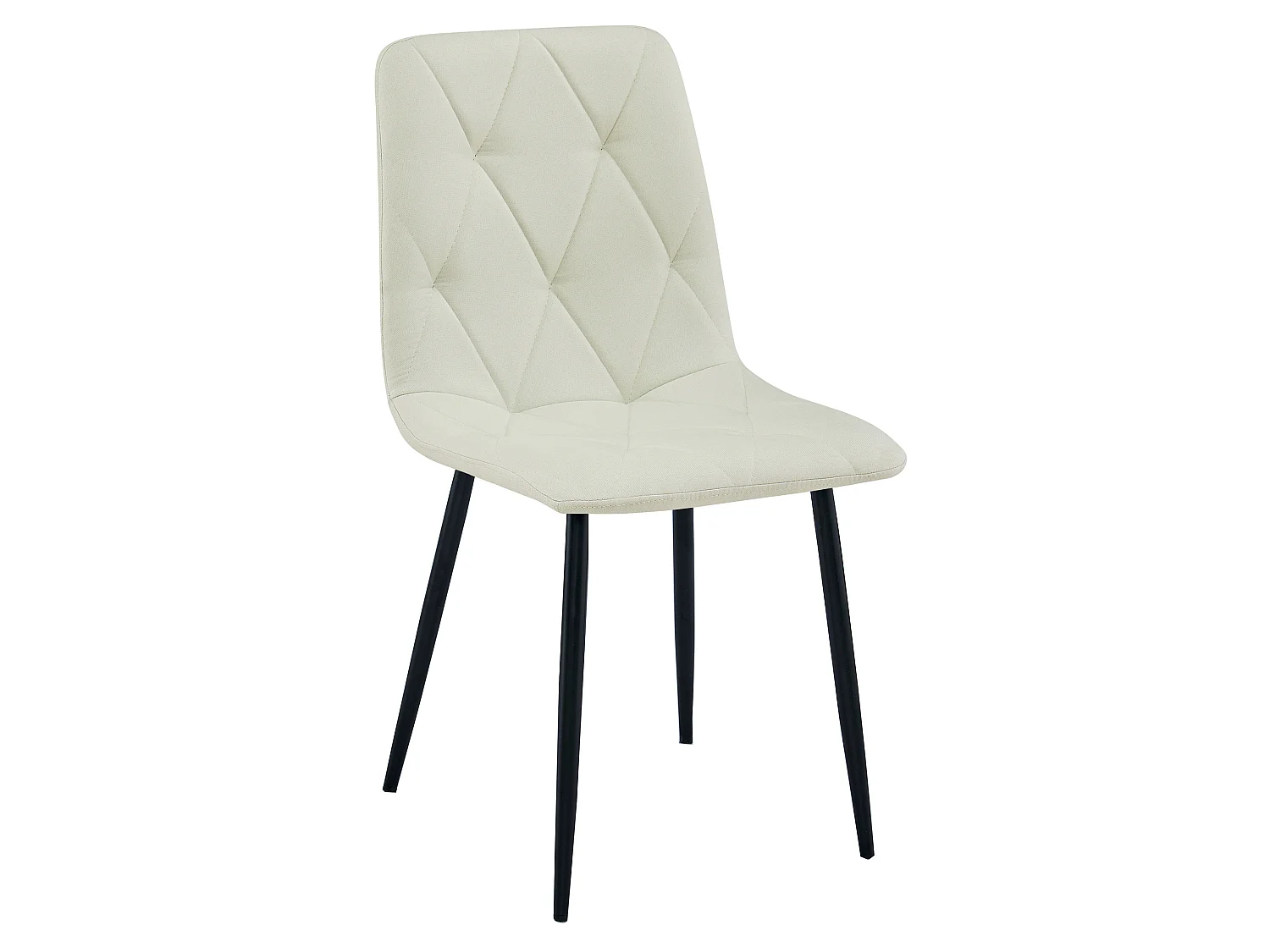 Eetkamerstoel LIBRA bekleed stof beige zwart 44,5x54,5x87 cm x 4