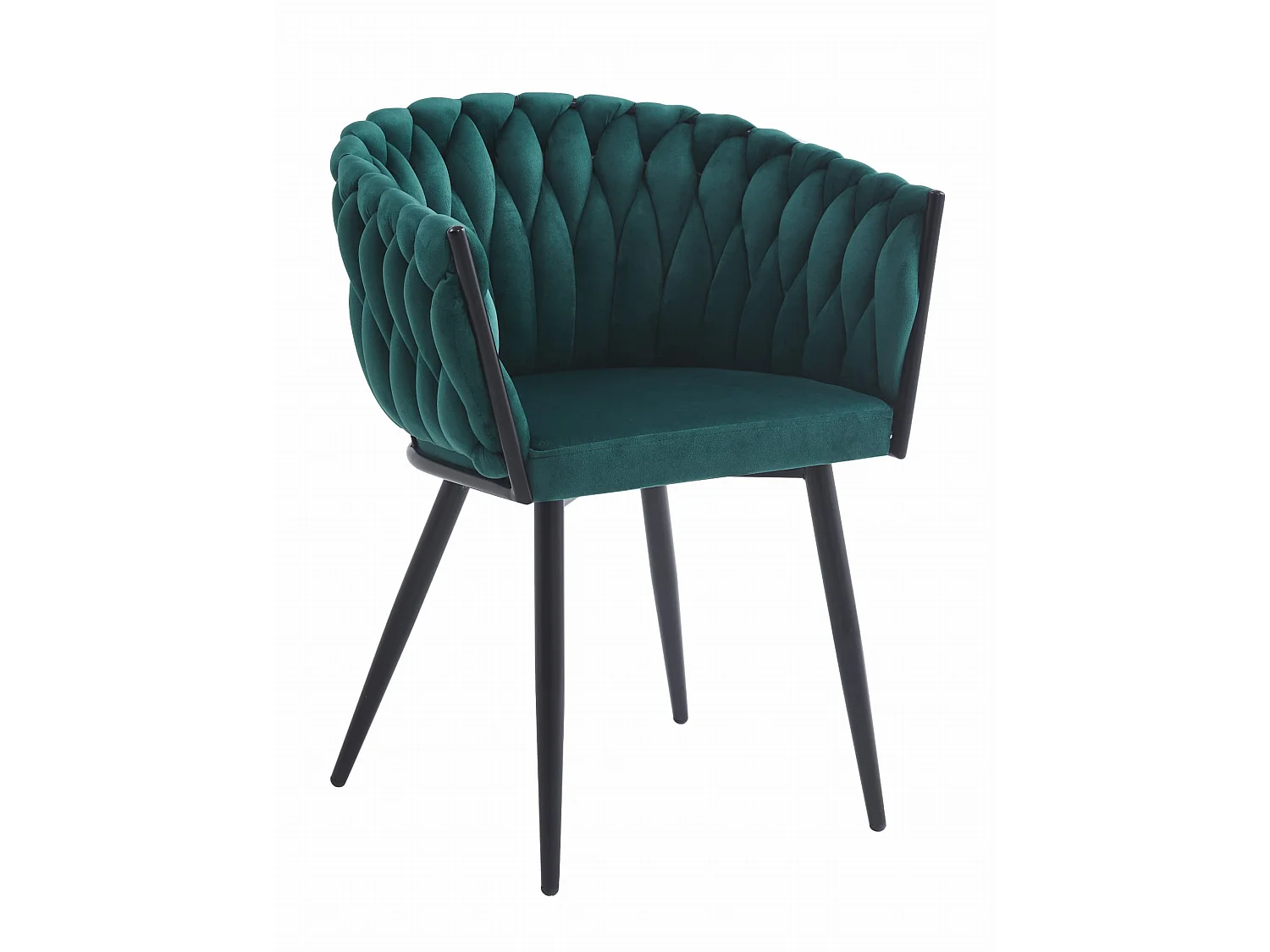 Chaise de salle à manger et cuisine ORION en velours vert, lot de 2, 79 cm