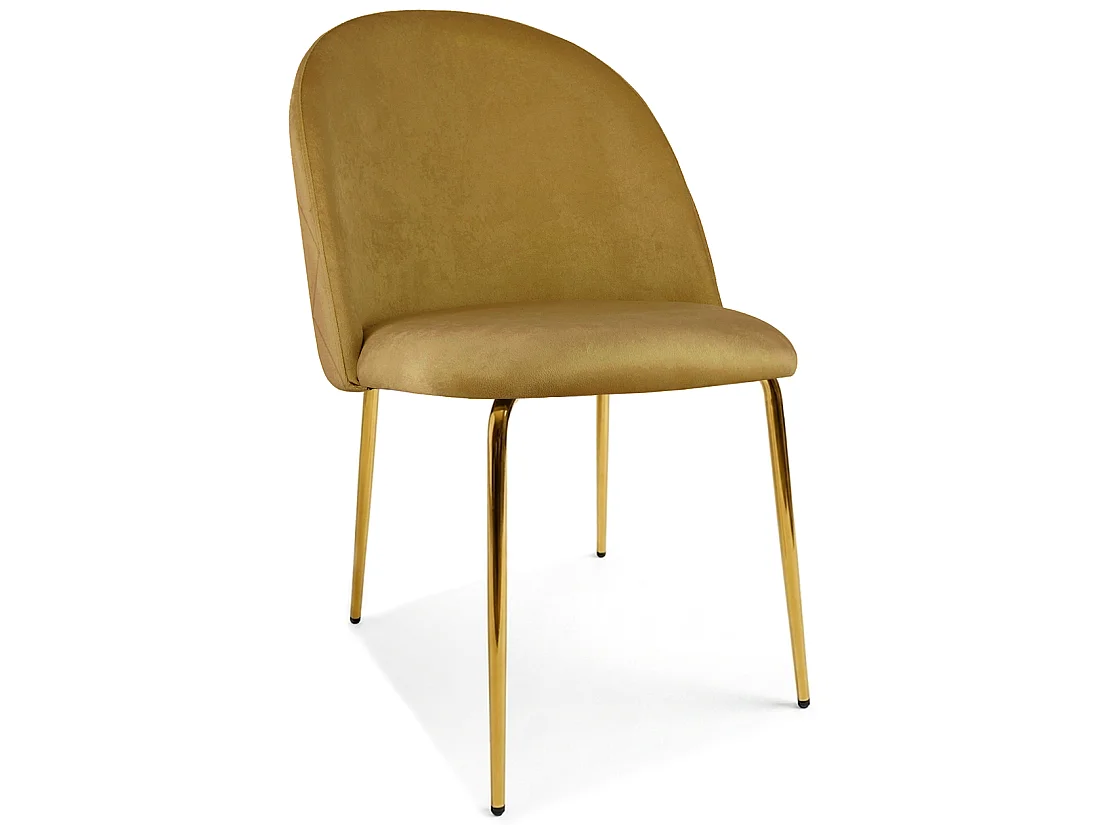 Eetkamerstoel INCA fluweel goud 78x49x55 cm