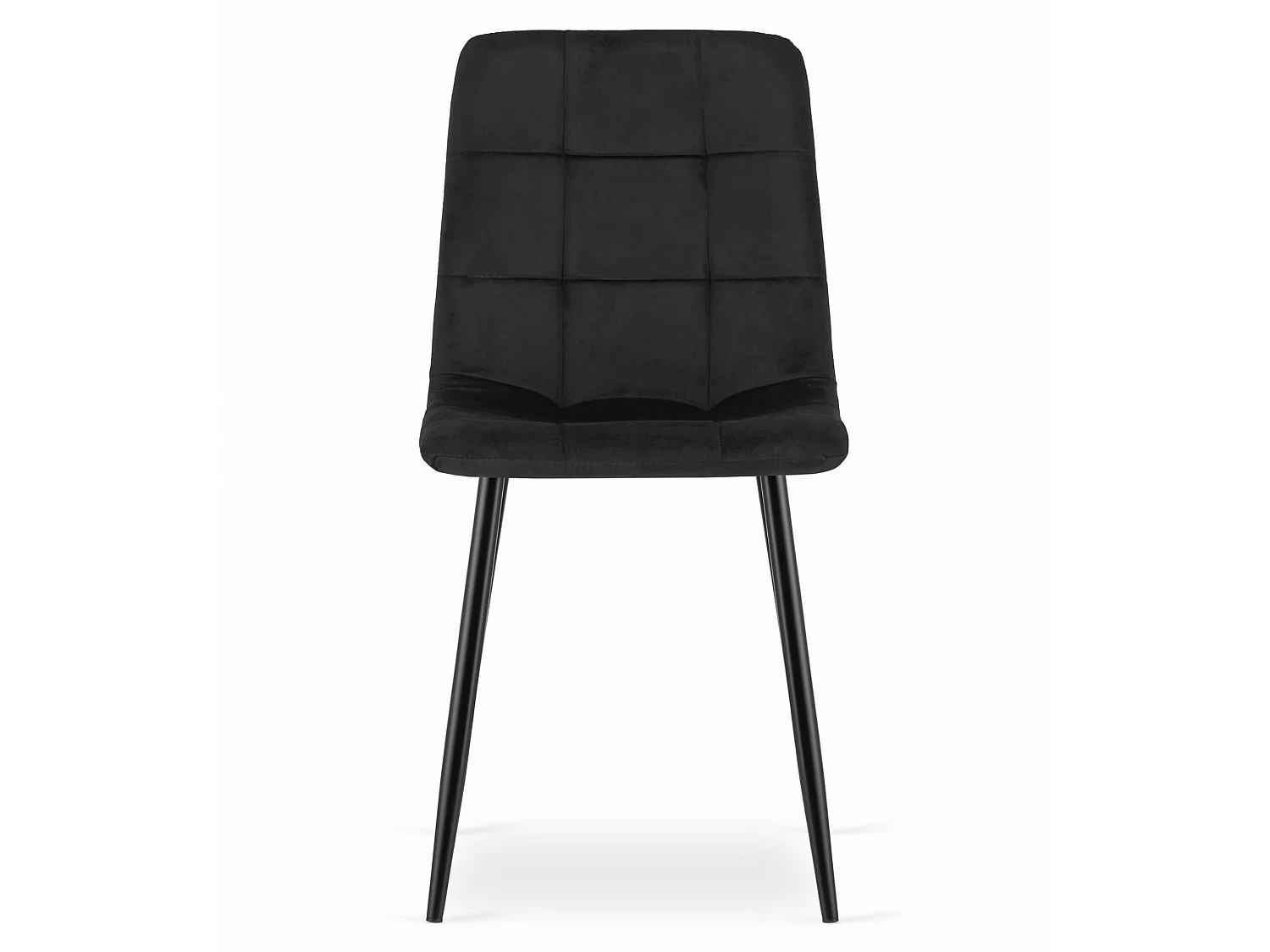 Eetkamerstoel ergonomisch fluweel zwart 87x44,5x50,5 cm