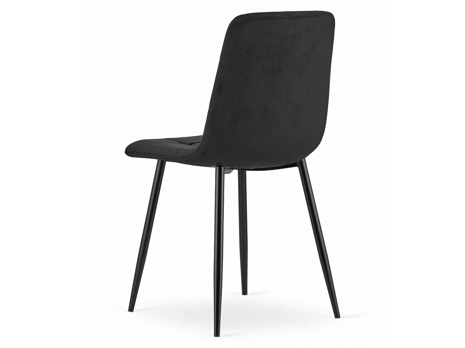Eetkamerstoel ergonomisch fluweel zwart 87x44,5x50,5 cm