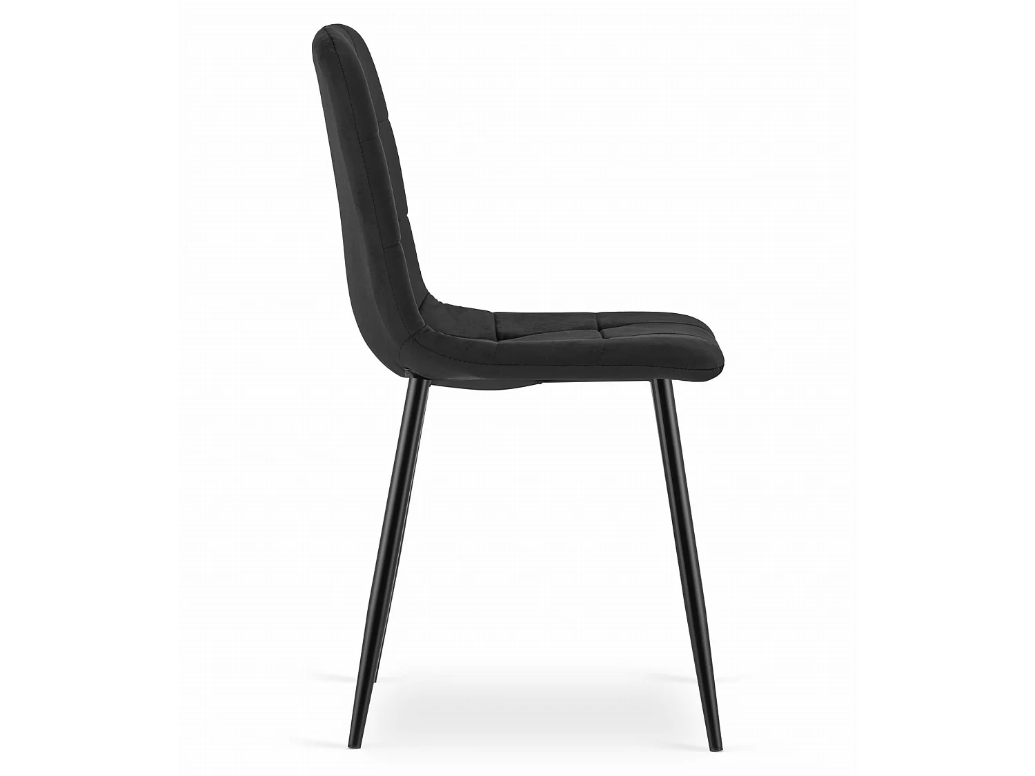 Eetkamerstoel ergonomisch fluweel zwart 87x44,5x50,5 cm