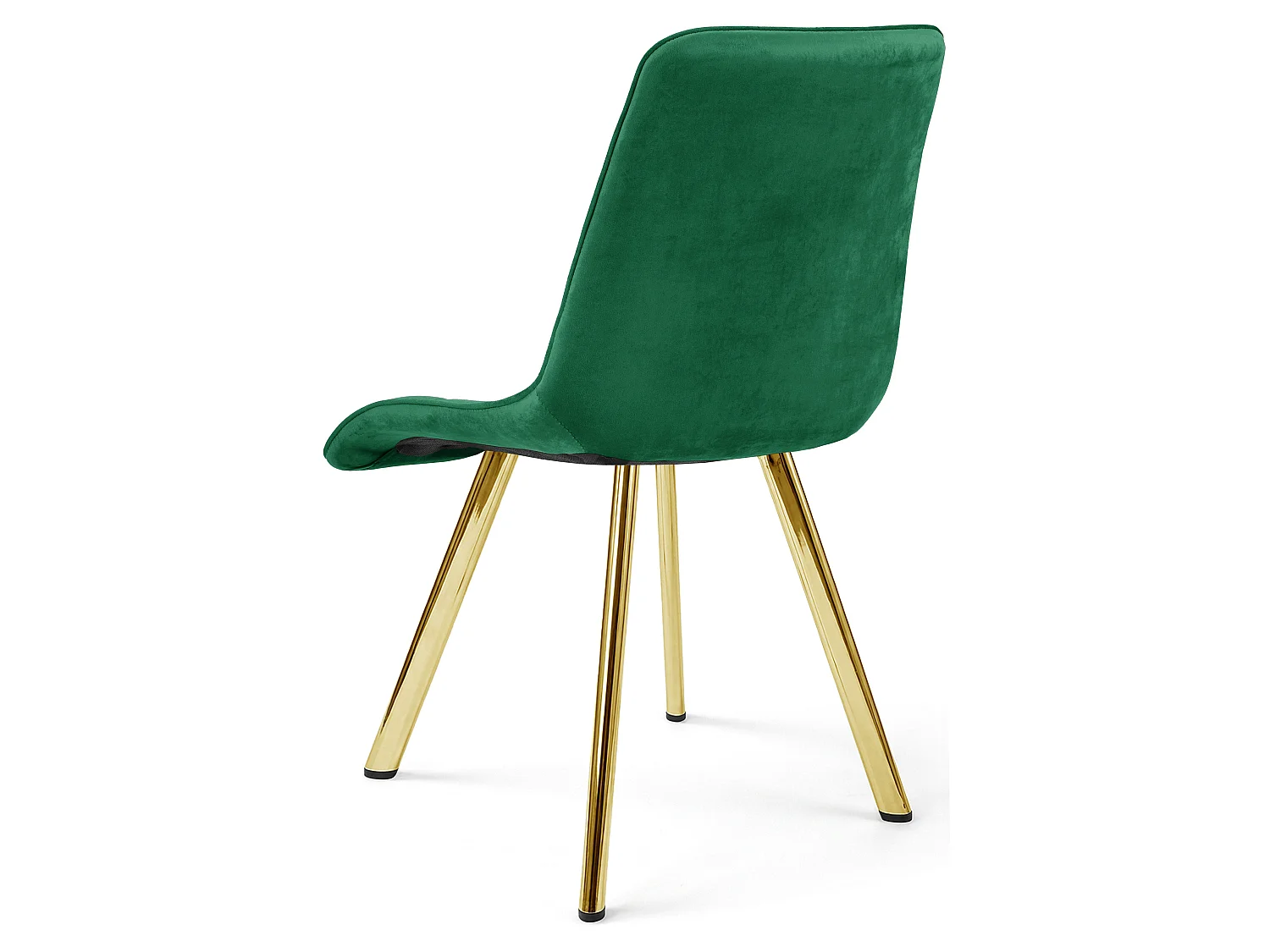 Eetkamerstoel CIEZA fluweel groen gouden poten 87x49x60 cm