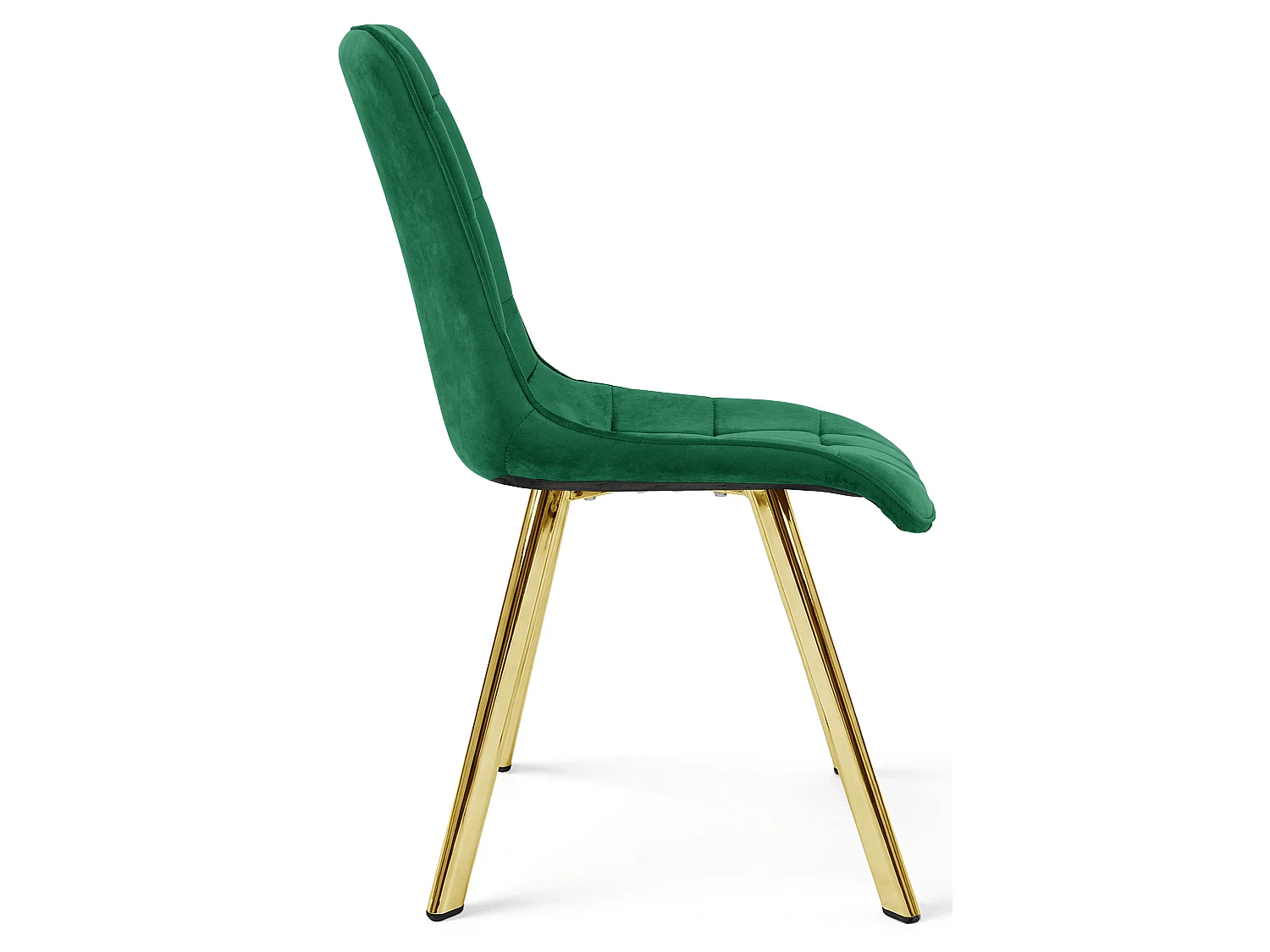 Eetkamerstoel CIEZA fluweel groen gouden poten 87x49x60 cm