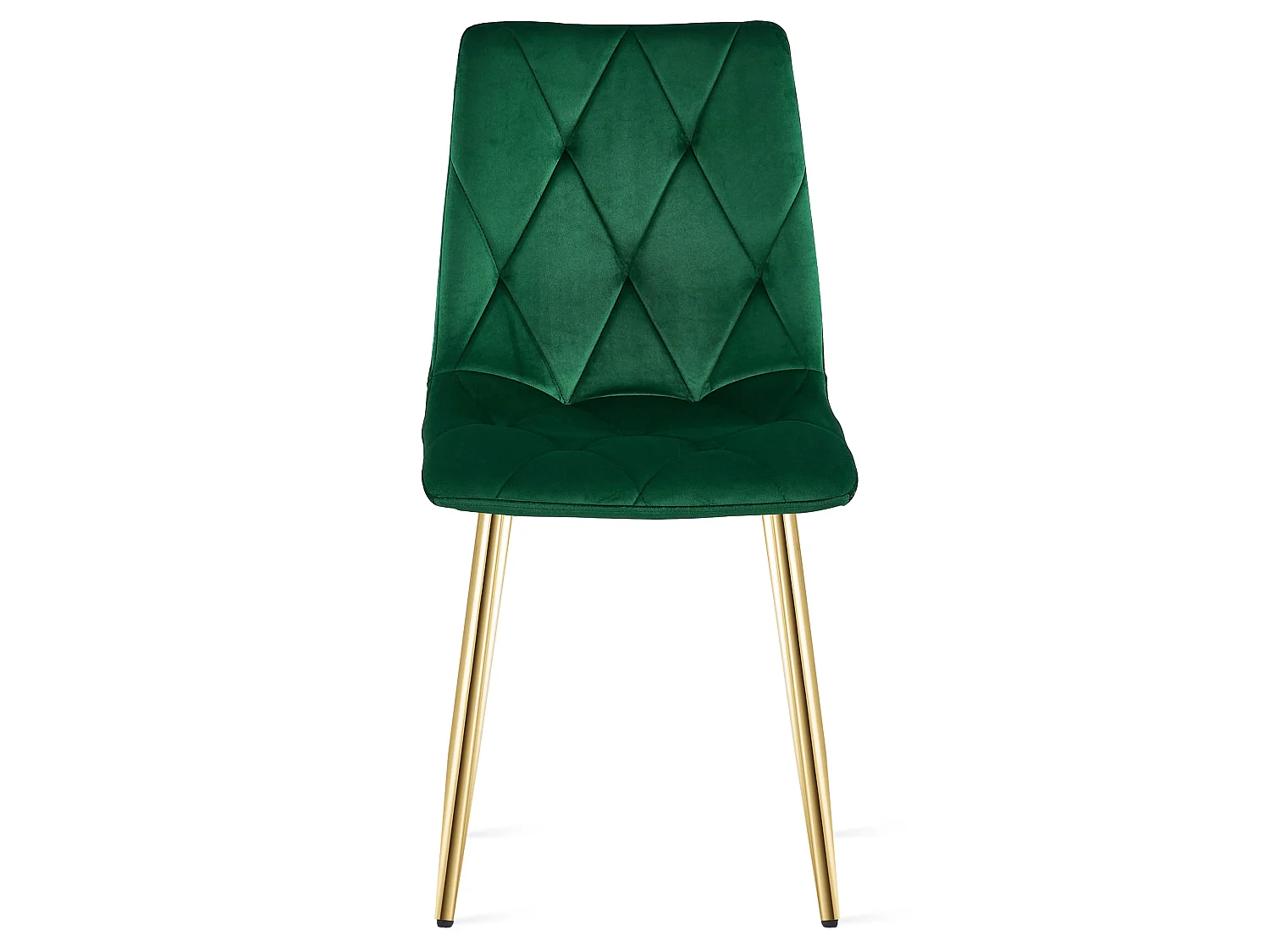 Eetkamerstoel LIBRA fluweel donkergroen goud 86,5x45x54 cm