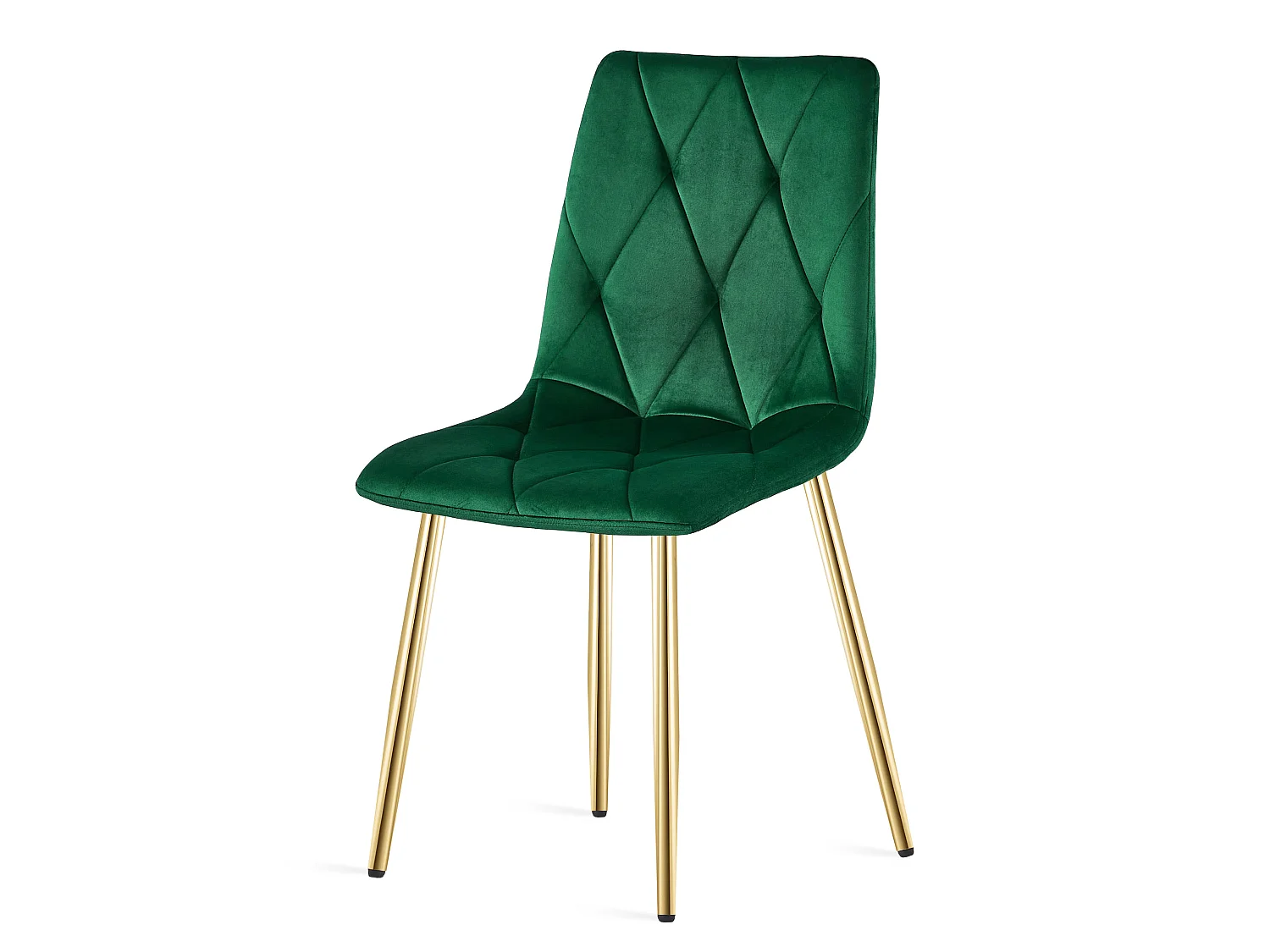 Eetkamerstoel LIBRA fluweel donkergroen goud 86,5x45x54 cm