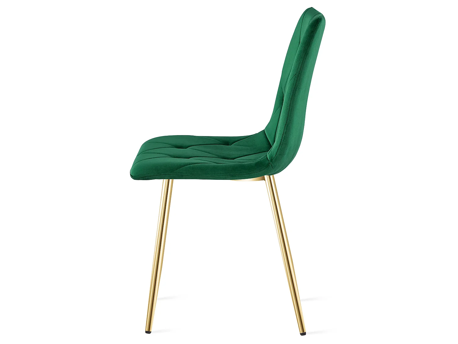 Eetkamerstoel LIBRA fluweel donkergroen goud 86,5x45x54 cm