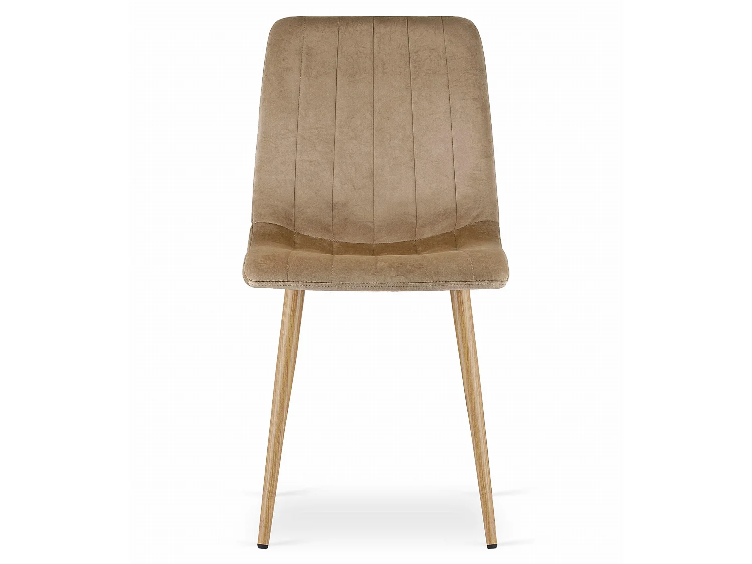 Eetkamerstoel LAVA ergonomisch fluweel bruin 86x45x55 cm