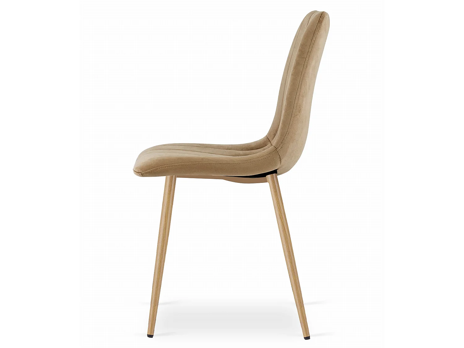Eetkamerstoel LAVA ergonomisch fluweel bruin 86x45x55 cm